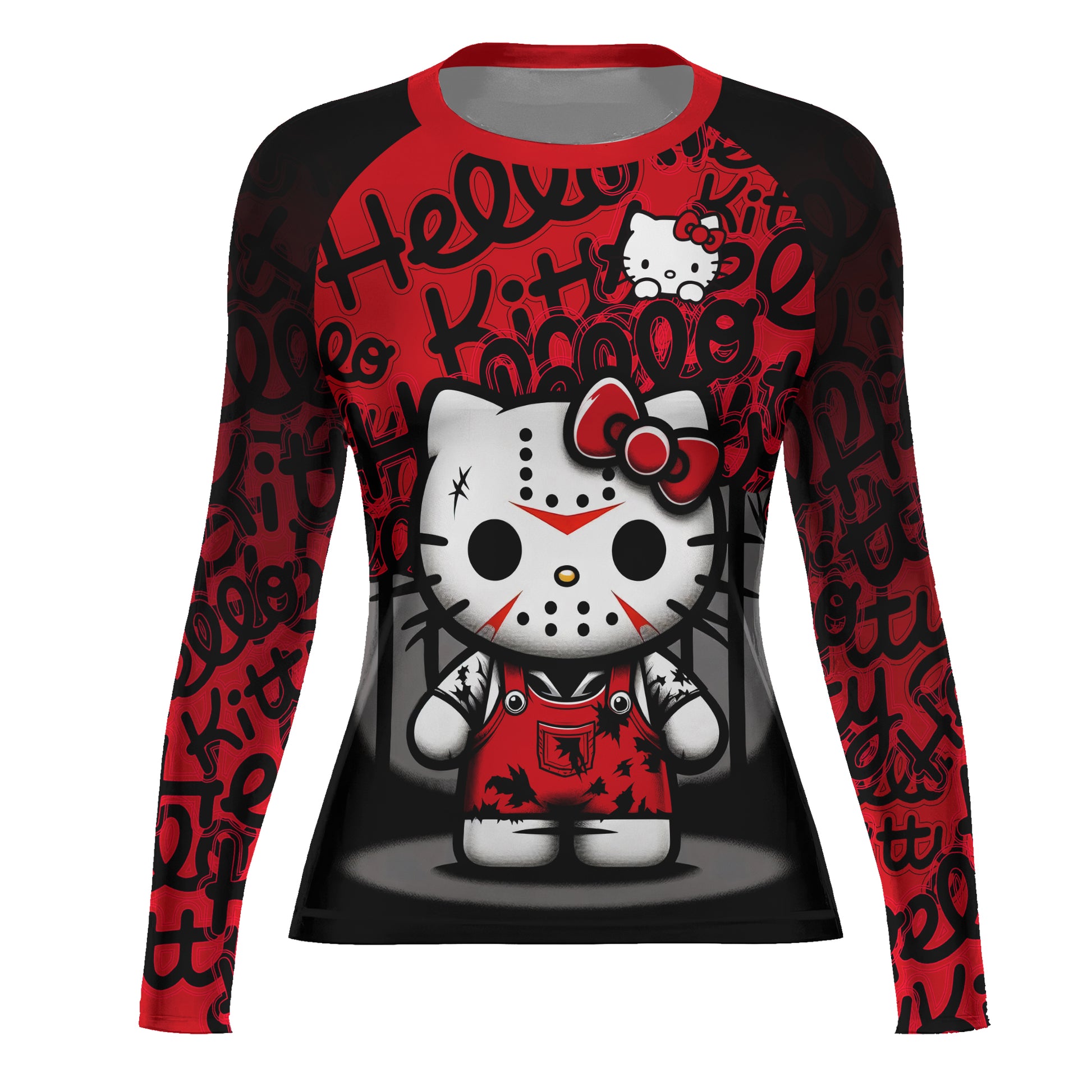Jason Voorhees Kitty Red Rash Guard