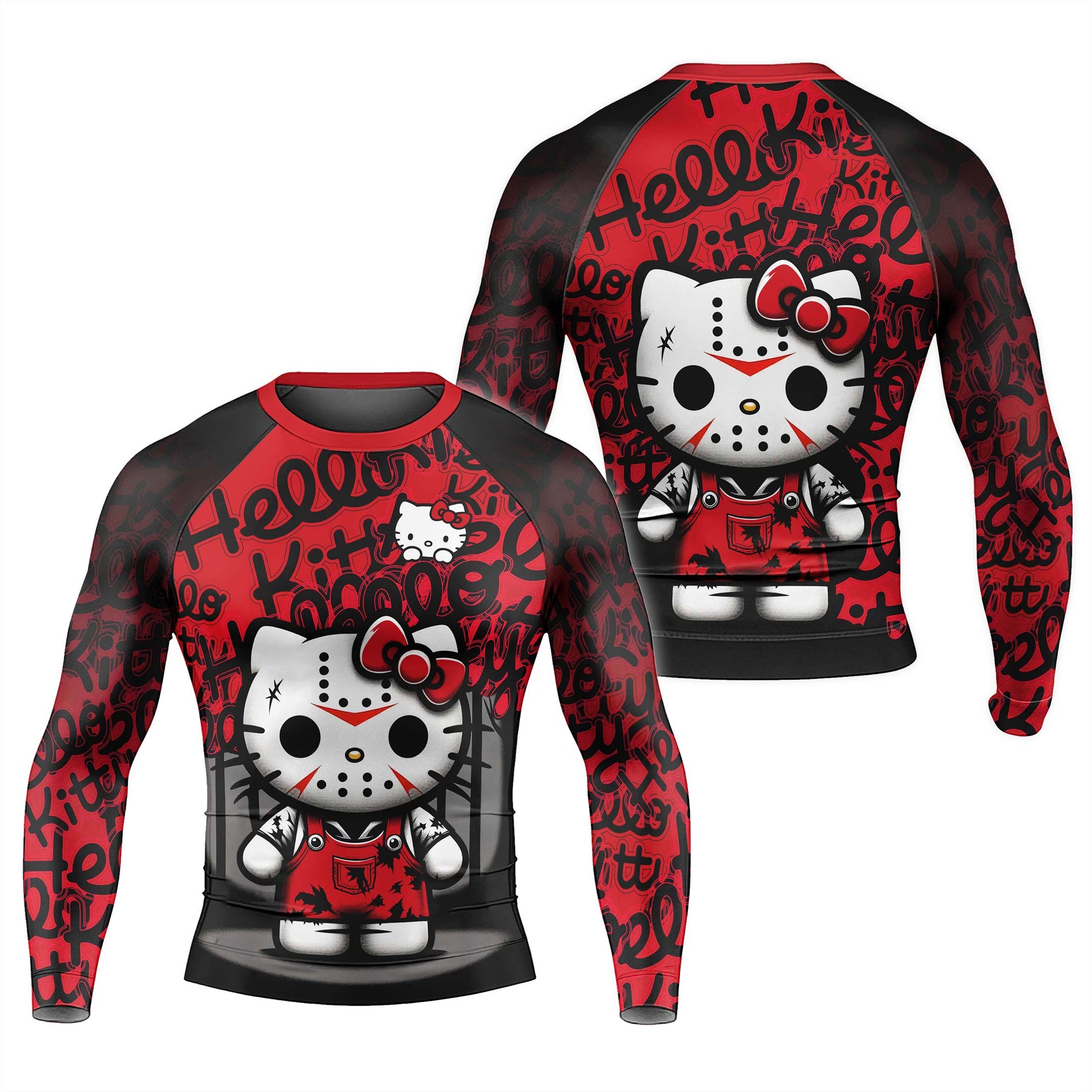 Jason Voorhees Kitty Red Rash Guard