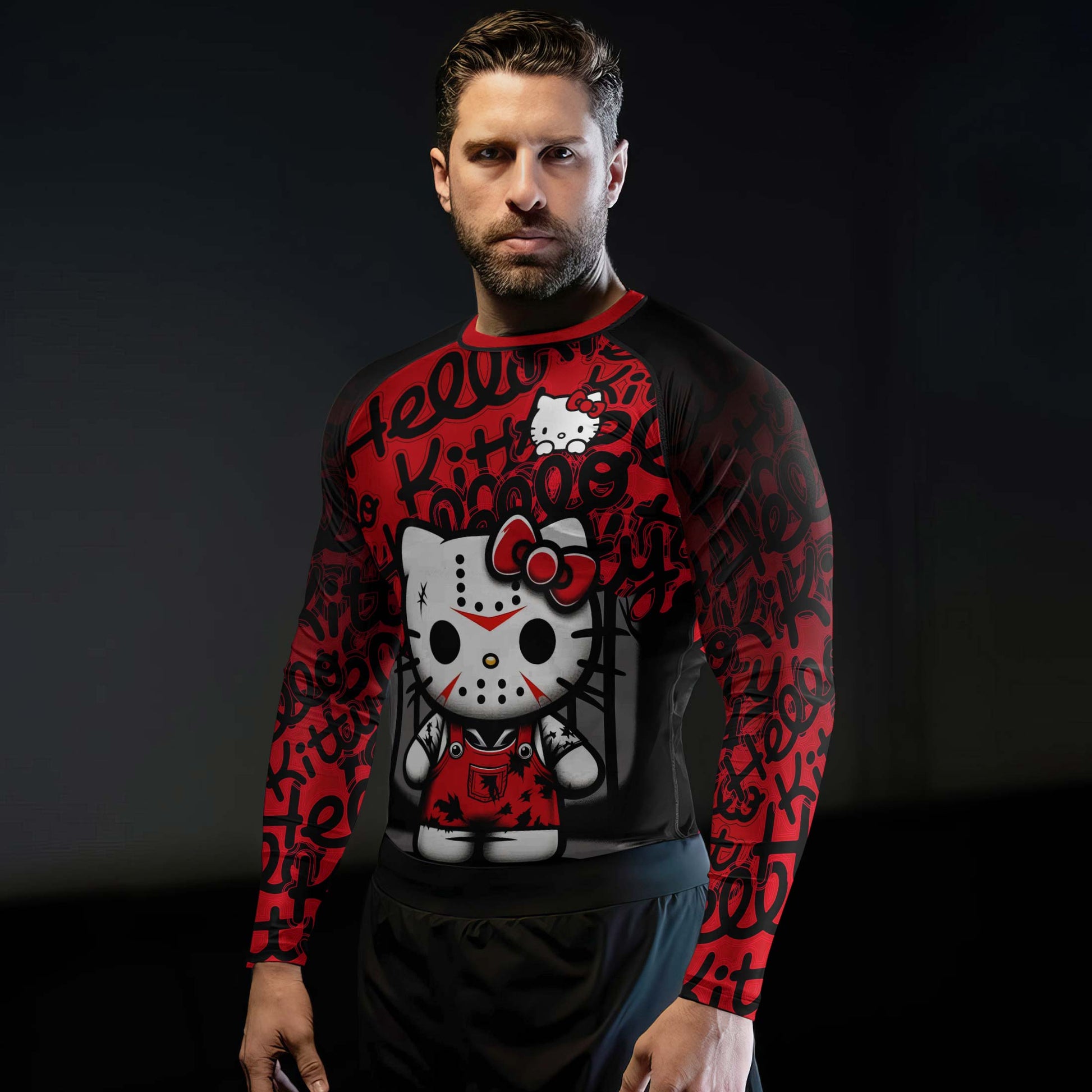 Jason Voorhees Kitty Red Rash Guard