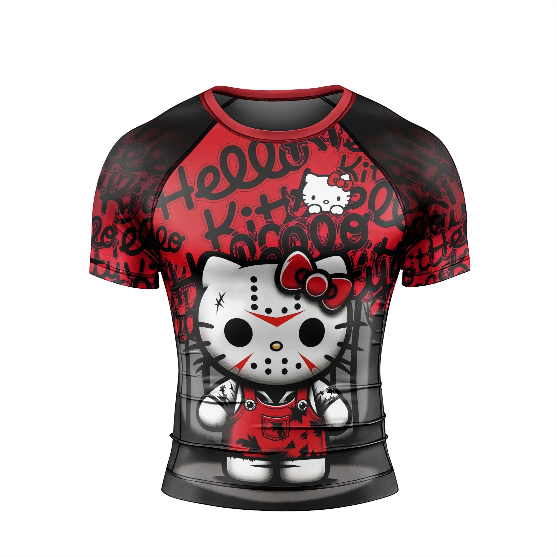 Jason Voorhees Kitty Red Rash Guard for MMA & Fitness