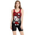 Jason Voorhees Kitty Red Wrestling Singlet