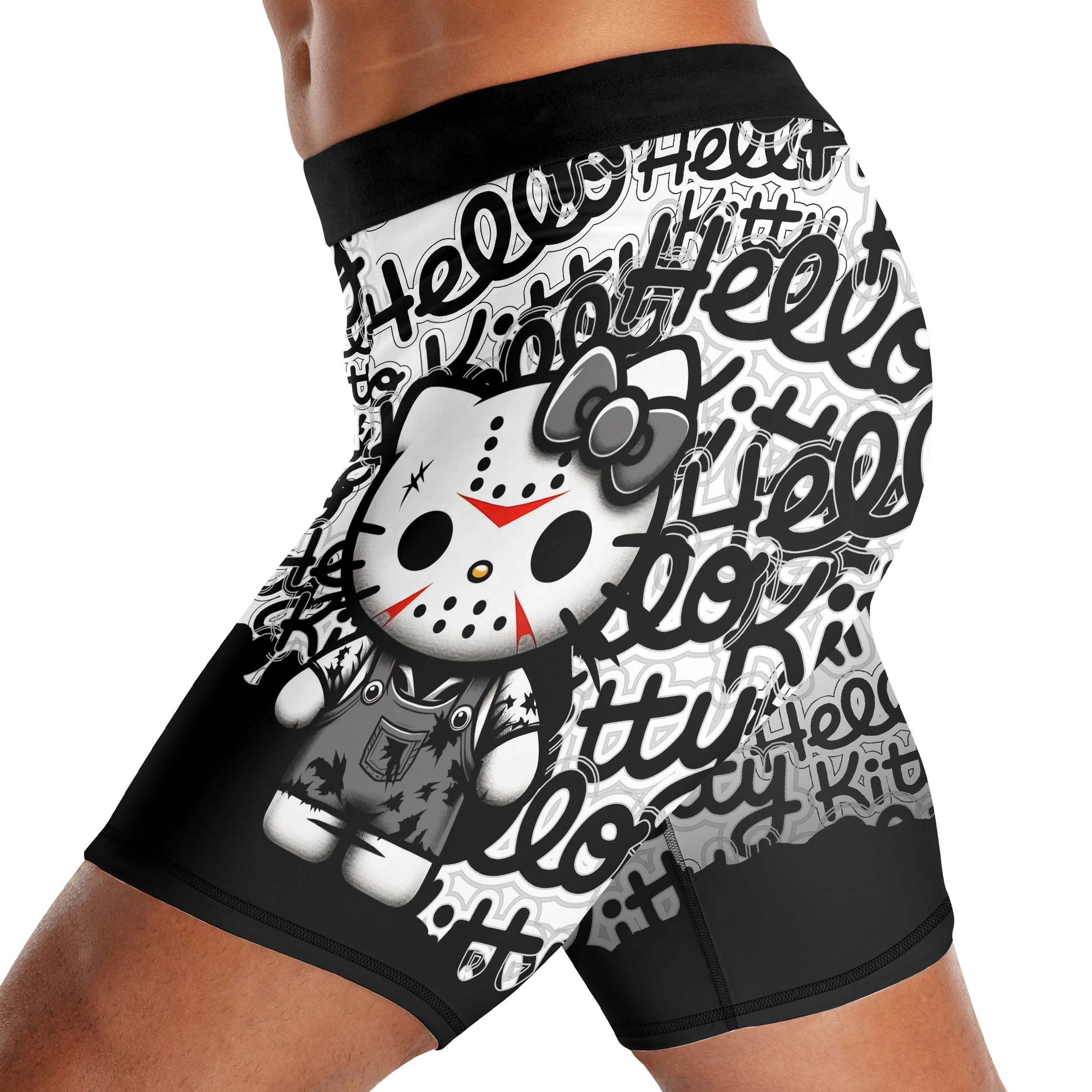 Jason Voorhees Kitty White Compression Shorts
