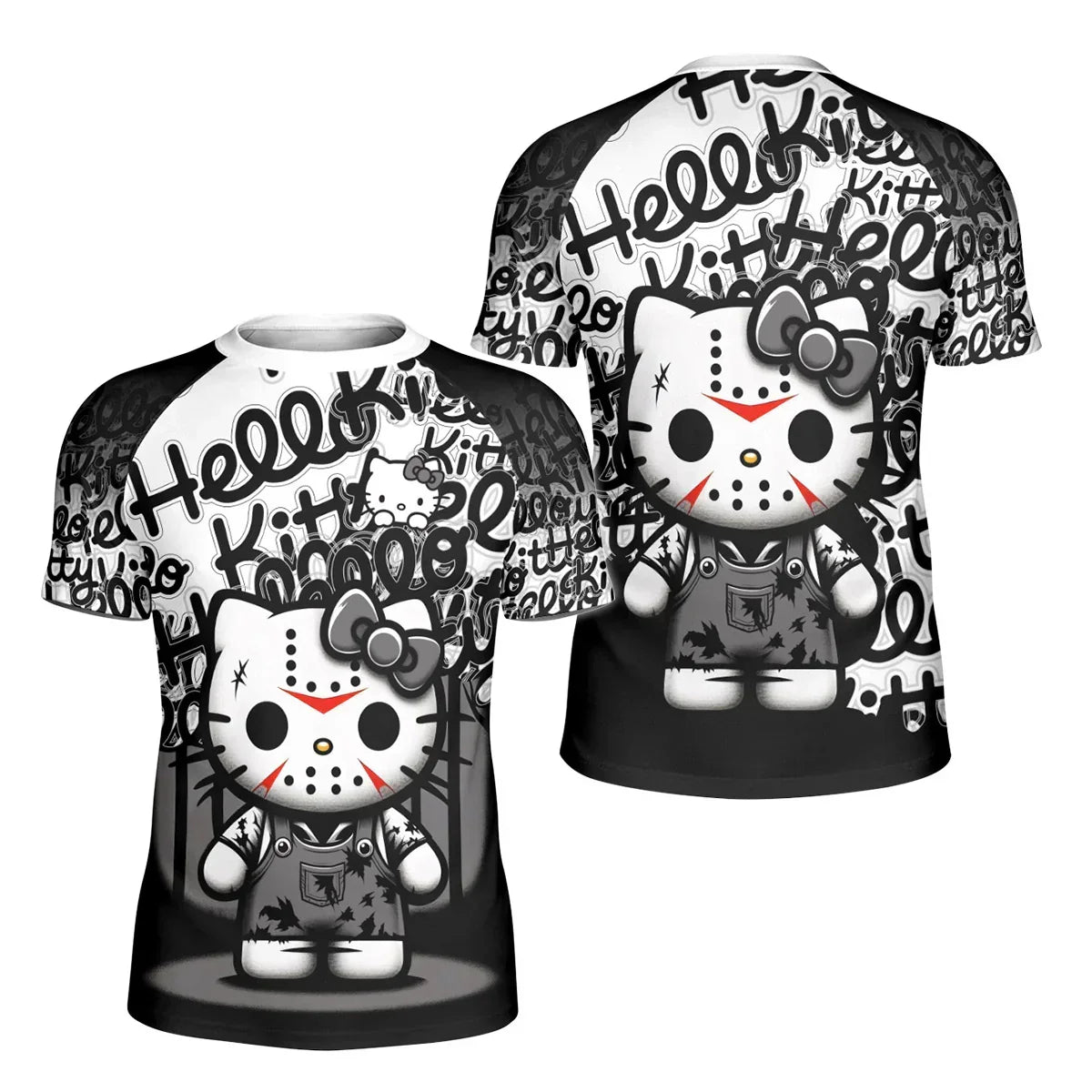 Jason Voorhees Kitty White Kids Rash Guard