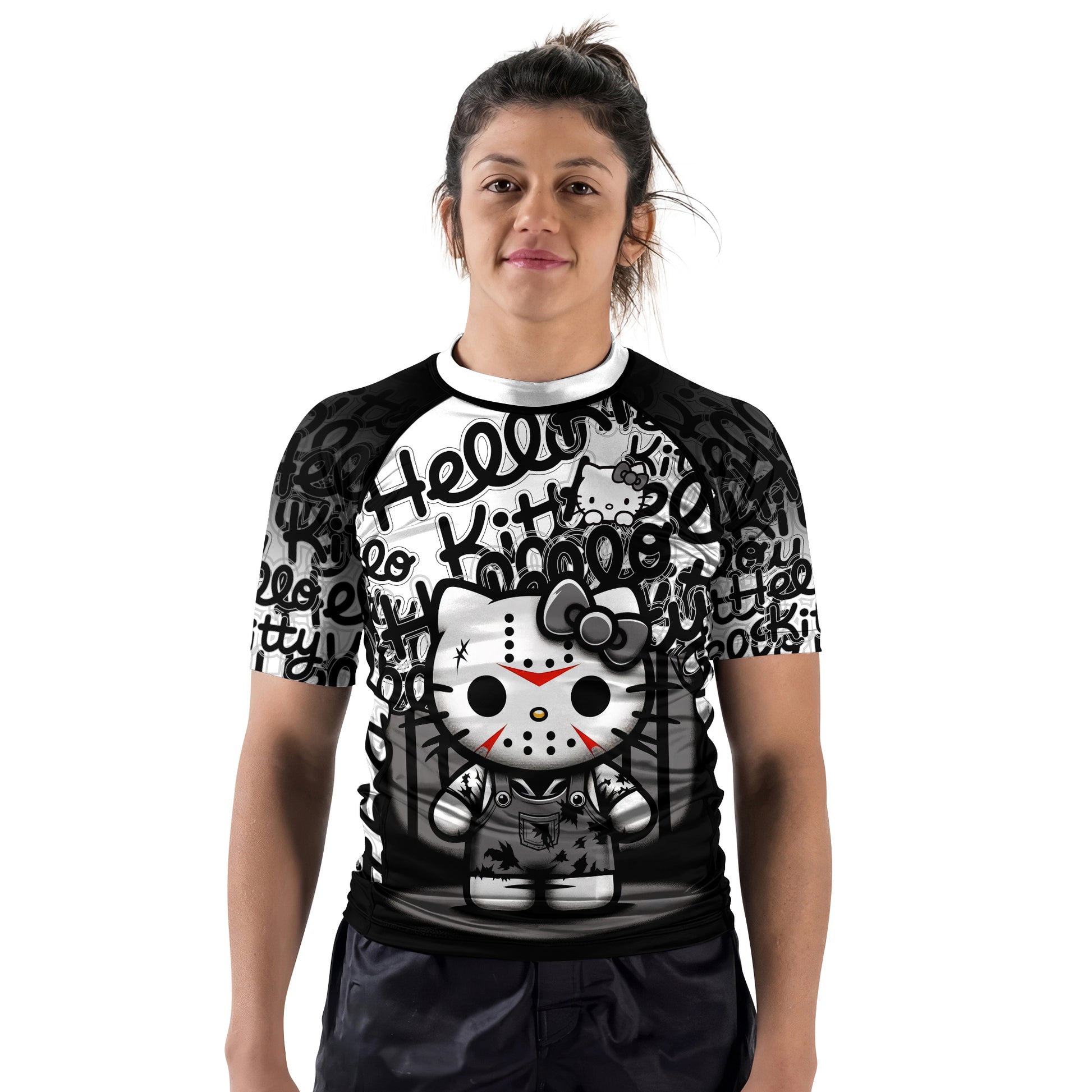 Jason Voorhees Kitty White Rash Guard