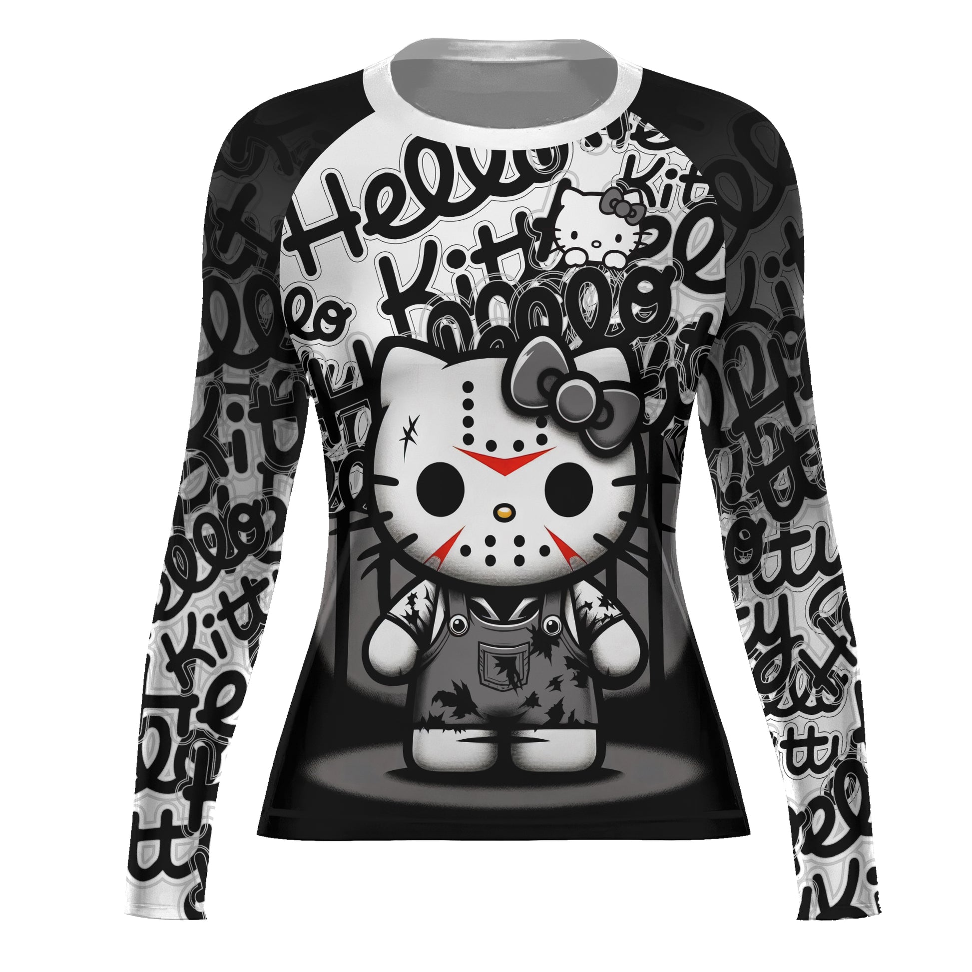 Jason Voorhees Kitty White Rash Guard