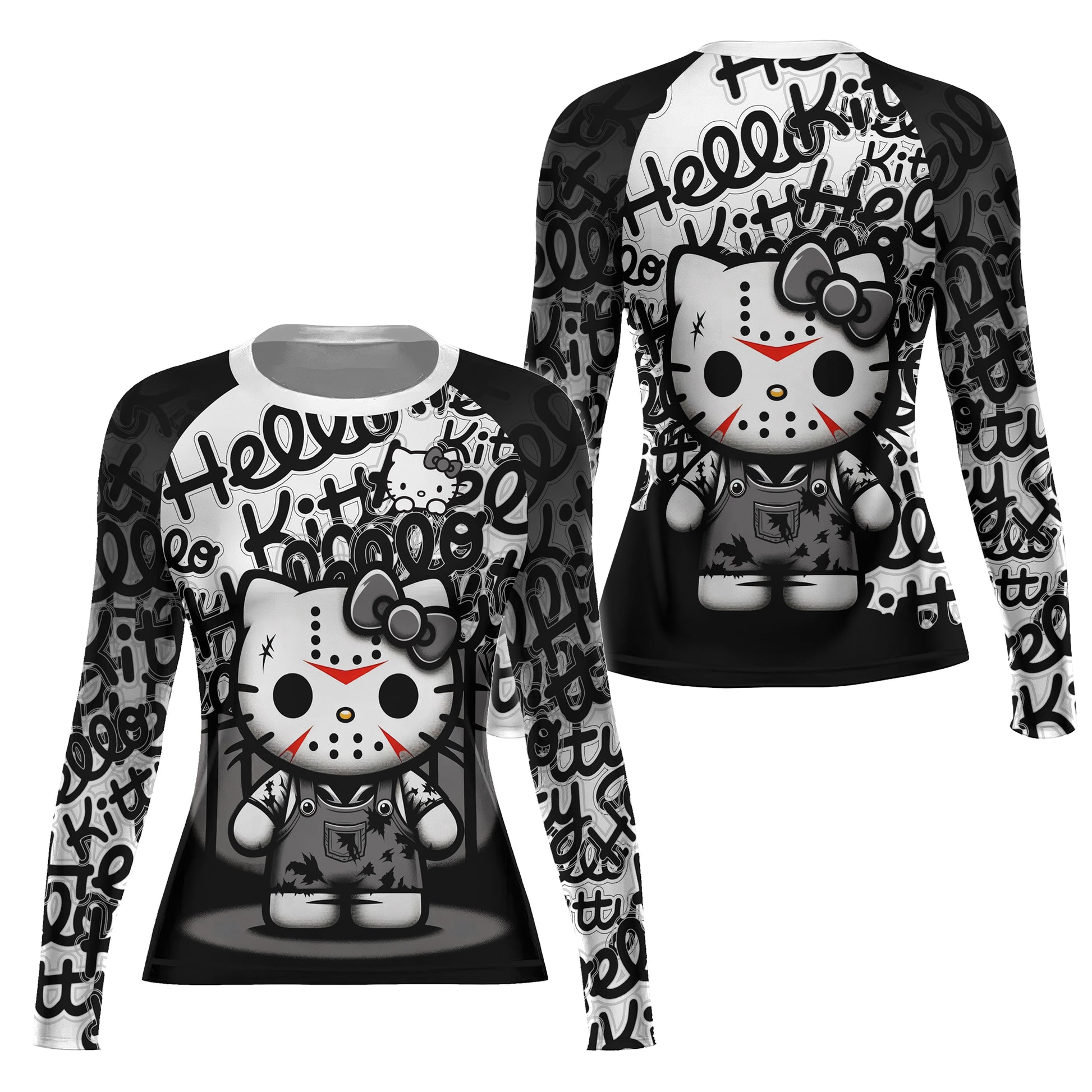 Jason Voorhees Kitty White Rash Guard