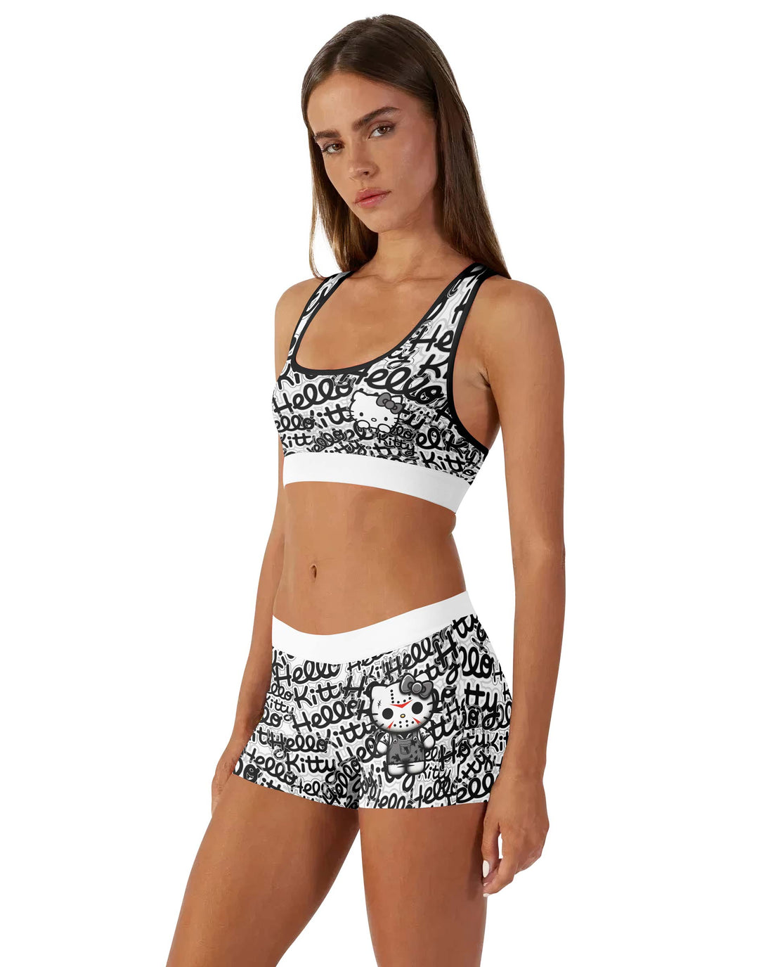 Jason Voorhees Kitty White Women's Workout Set