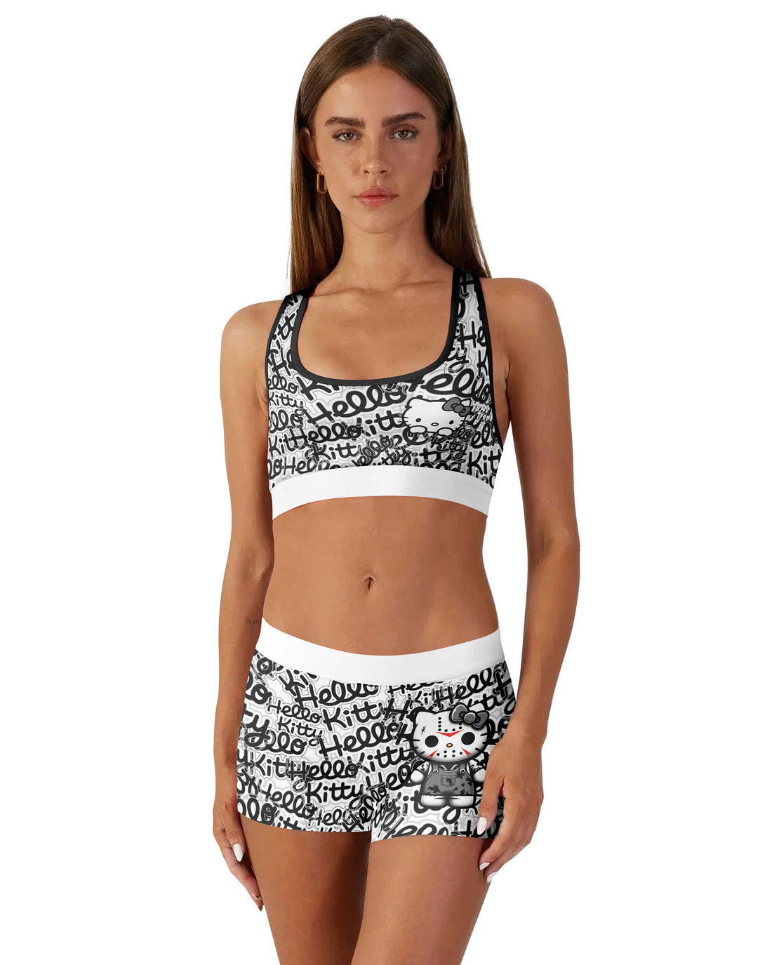 Jason Voorhees Kitty White Women's Workout Set