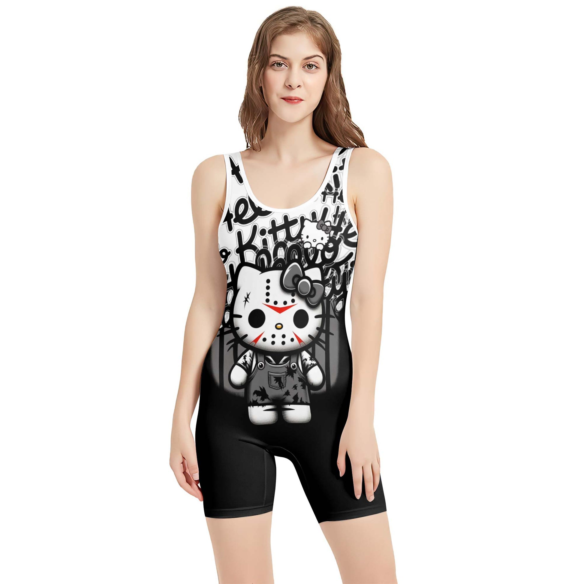 Jason Voorhees Kitty White Wrestling Singlet