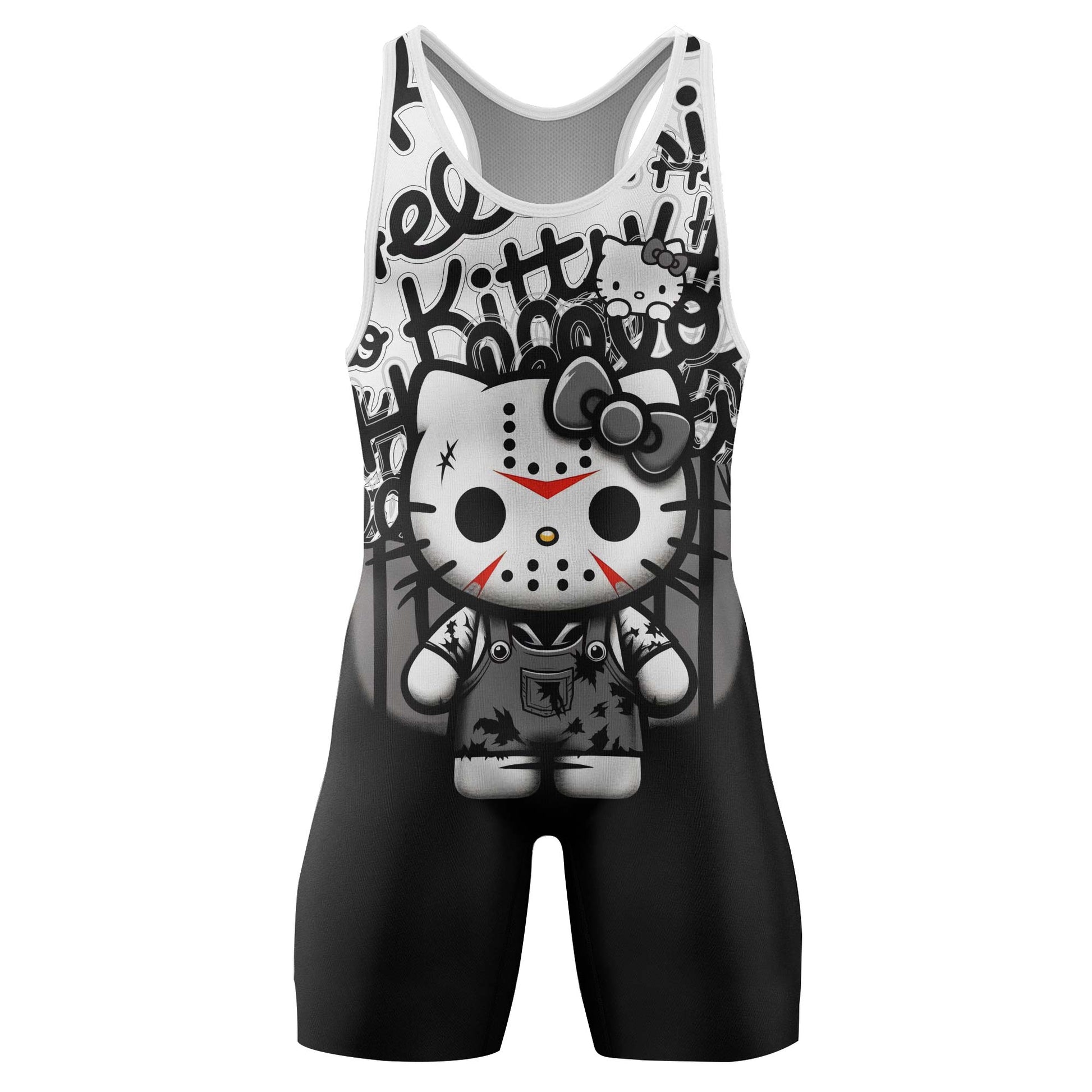 Jason Voorhees Kitty White Wrestling Singlet