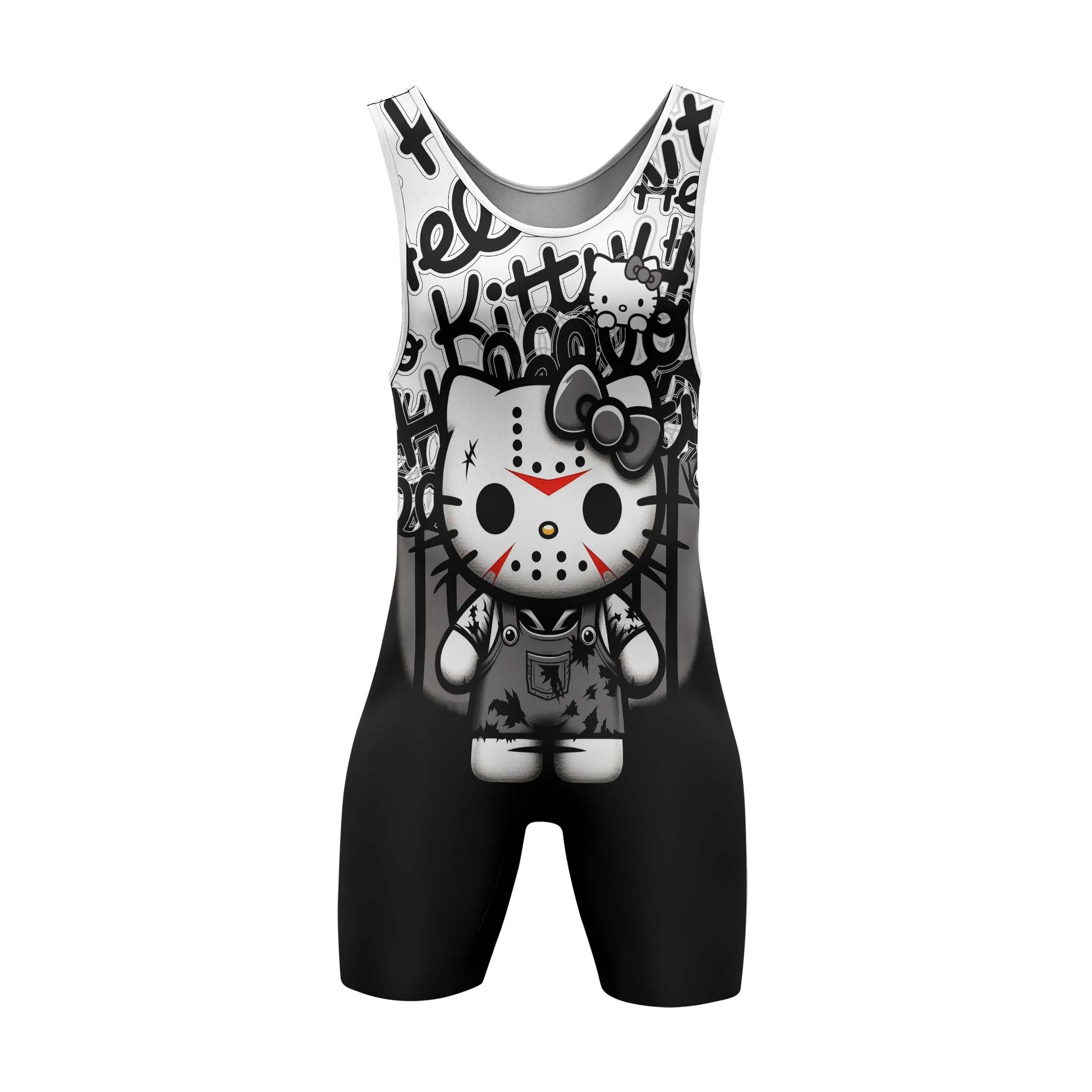 Jason Voorhees Kitty White Wrestling Singlet