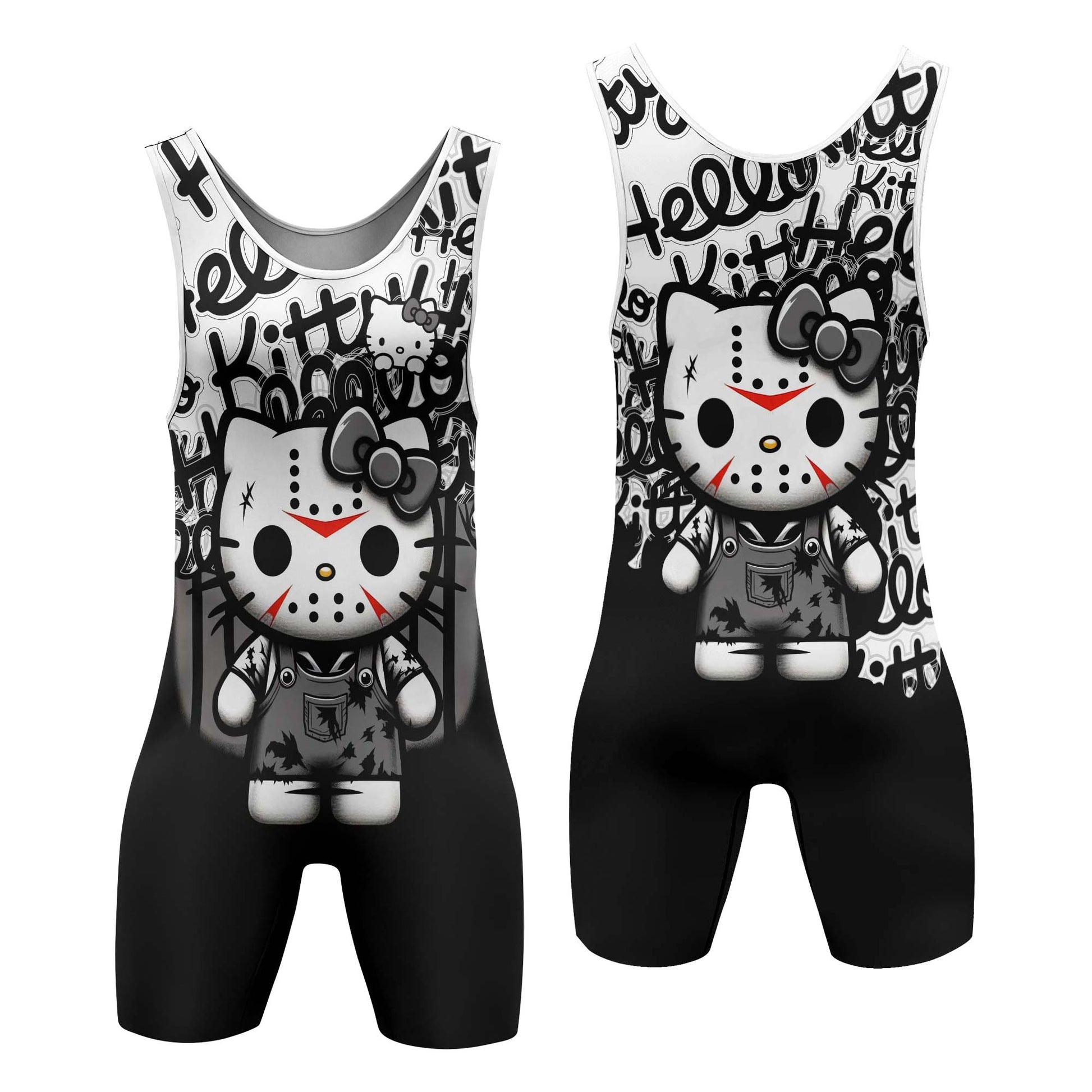 Jason Voorhees Kitty White Wrestling Singlet