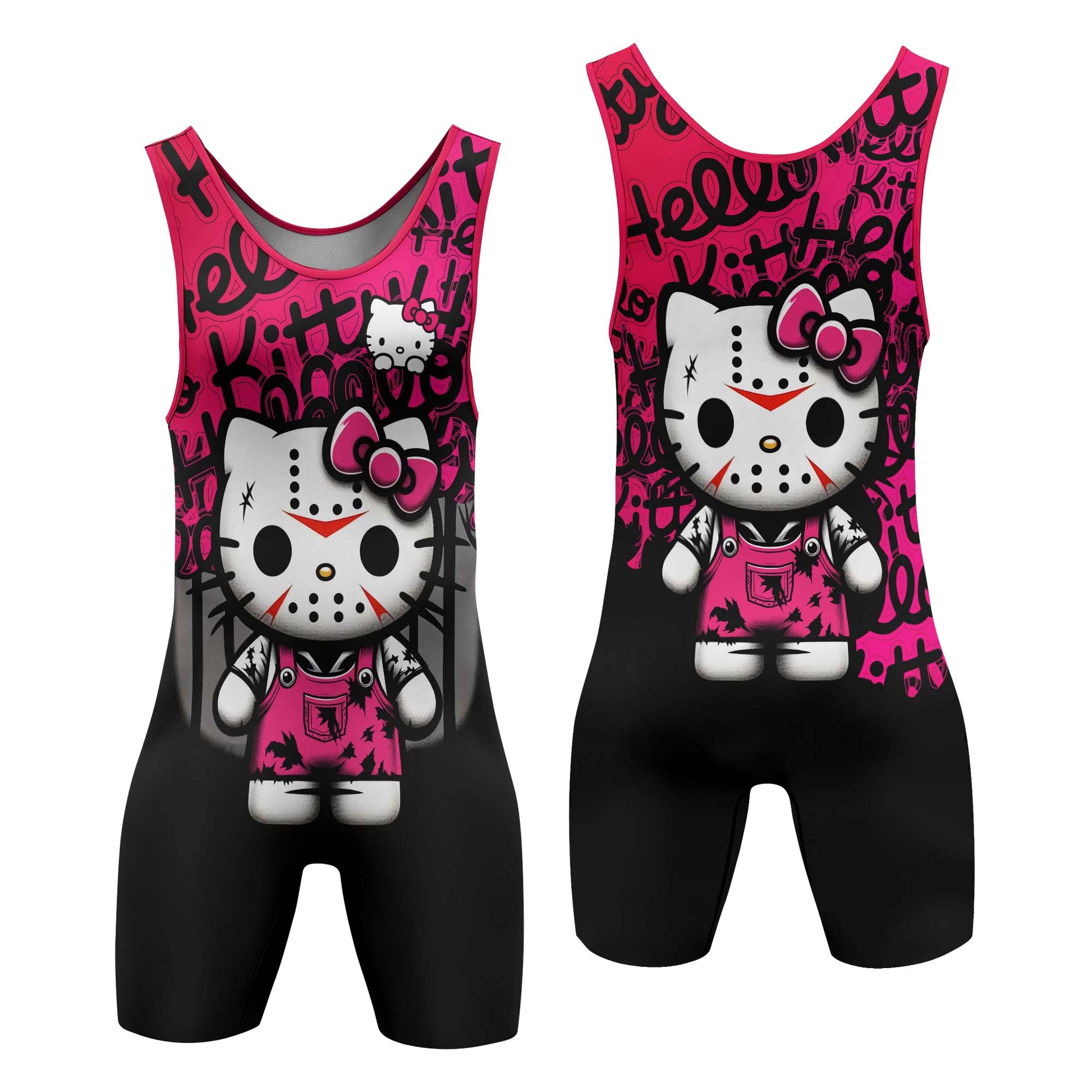 Jason Voorhees Kitty Wrestling Singlet