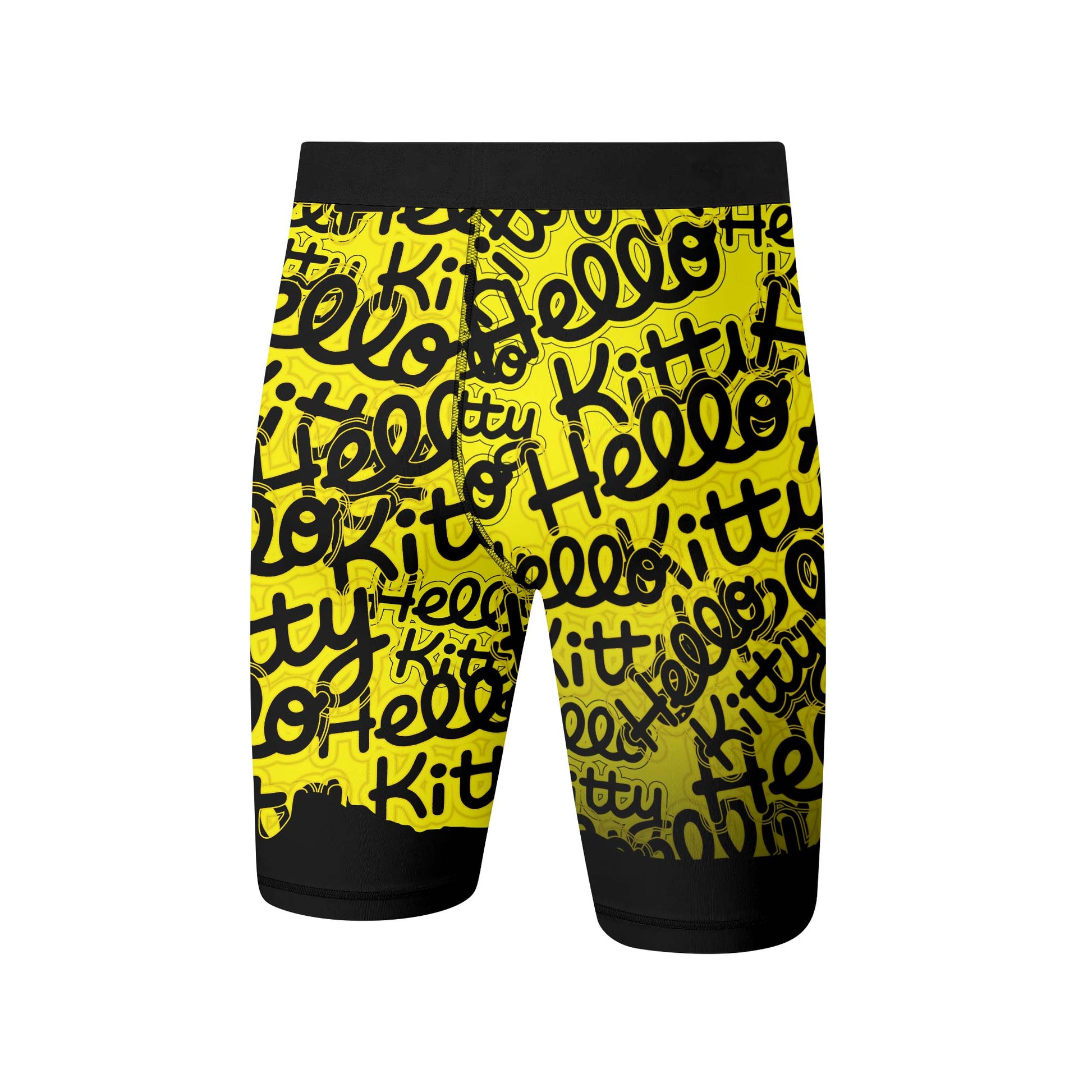 Jason Voorhees Kitty Yellow Compression Shorts