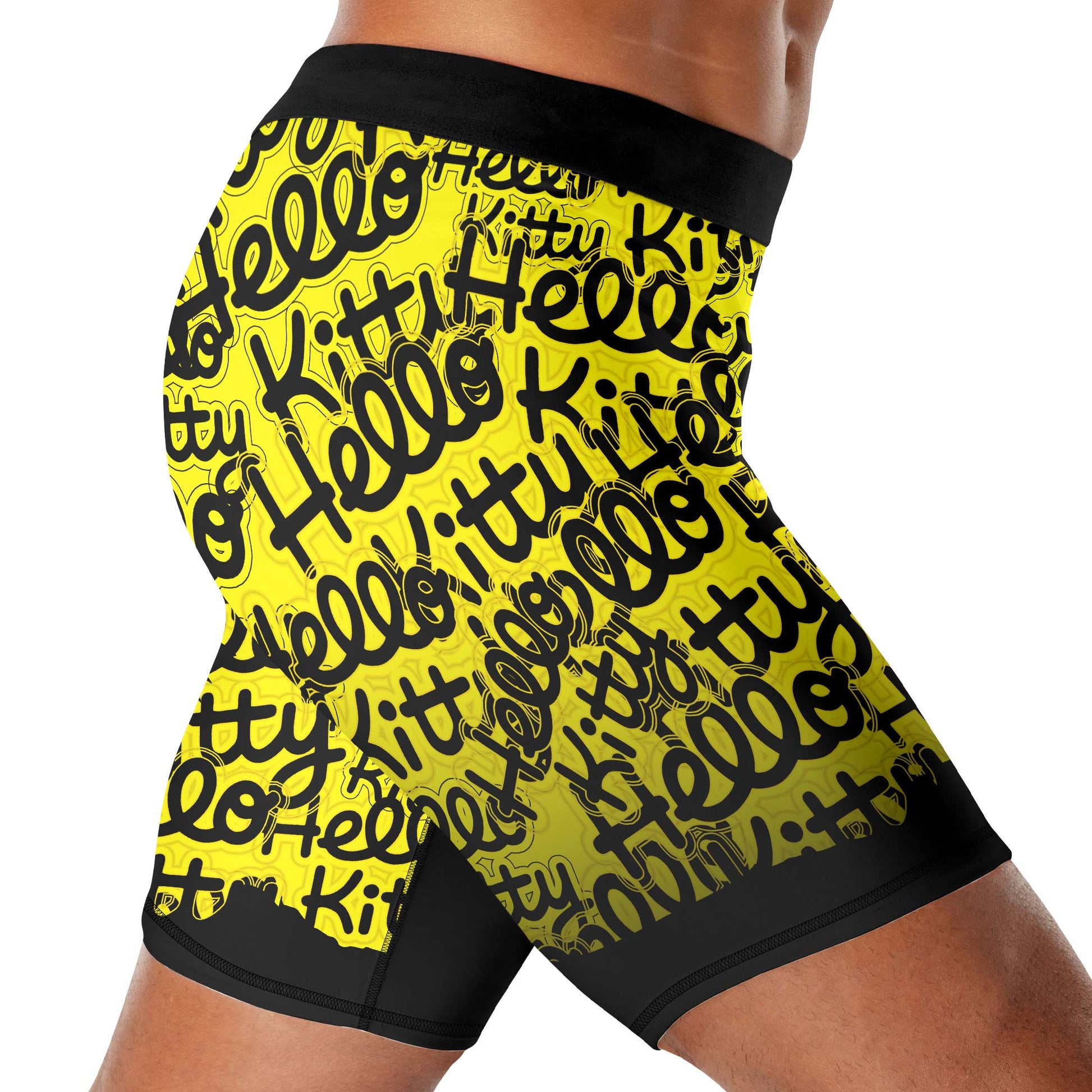 Jason Voorhees Kitty Yellow Compression Shorts