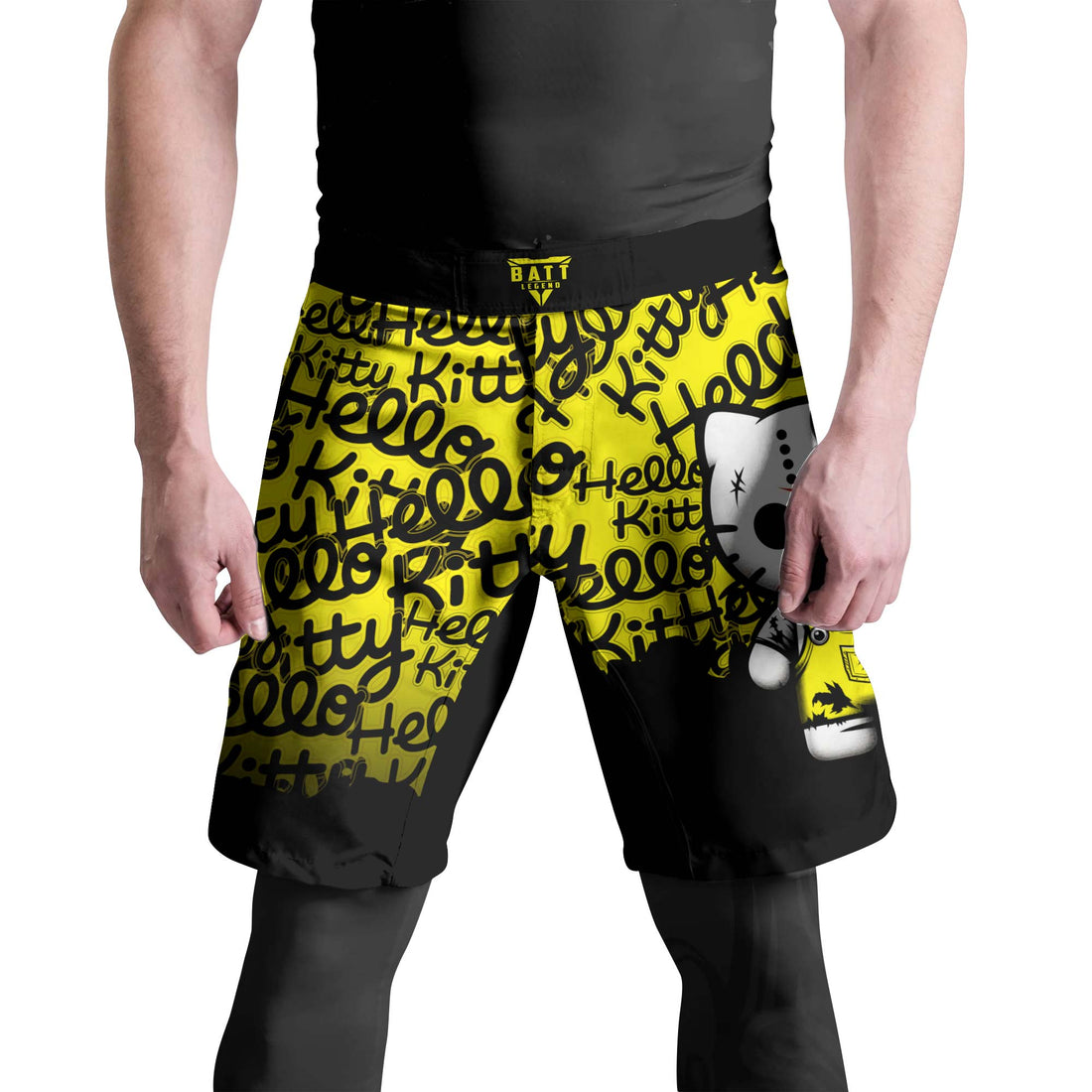 Jason Voorhees Kitty Yellow Fight Shorts