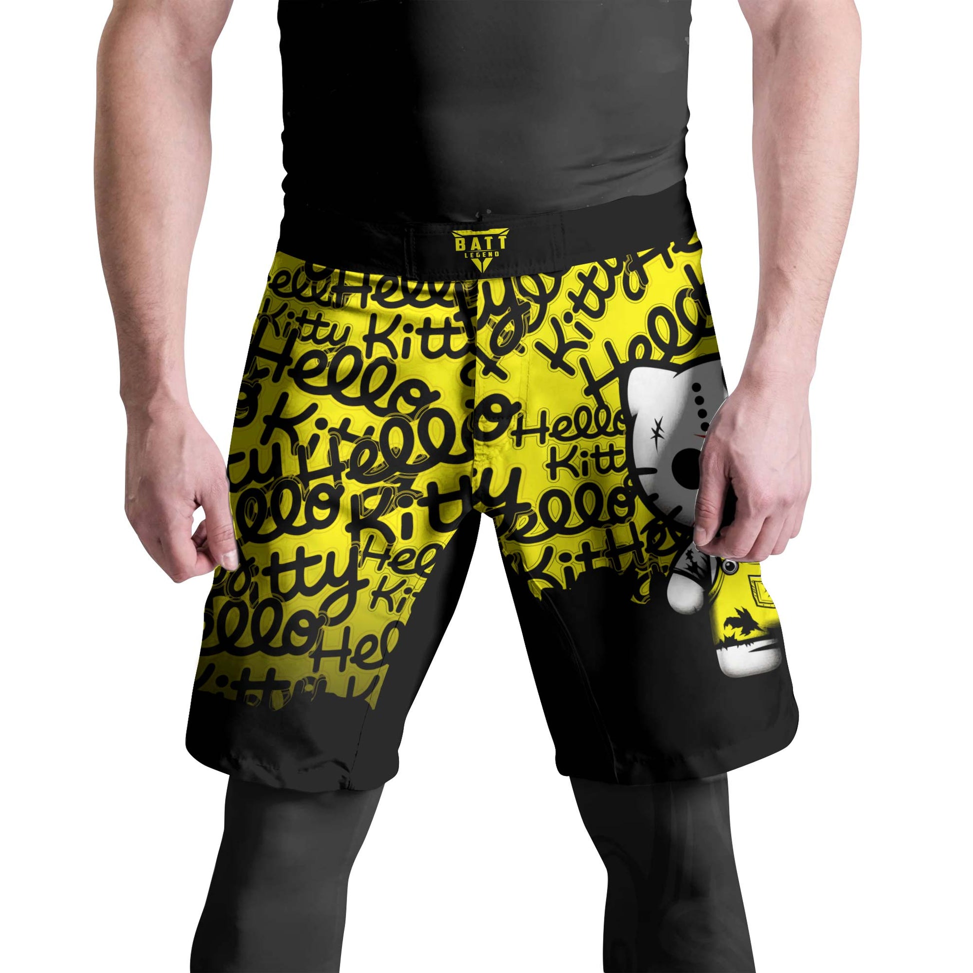 Jason Voorhees Kitty Yellow Fight Shorts
