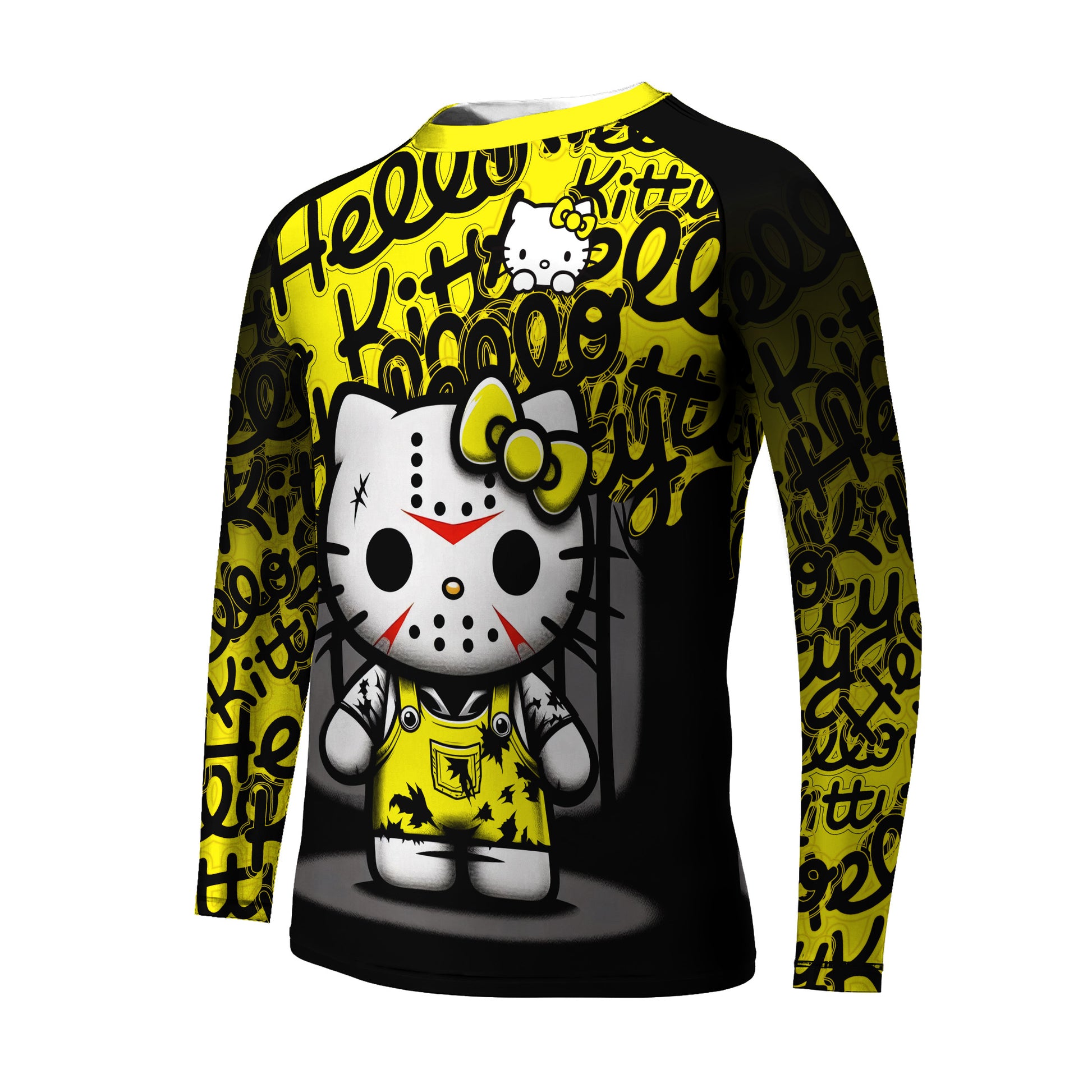 Jason Voorhees Kitty Yellow Kids Rash Guard