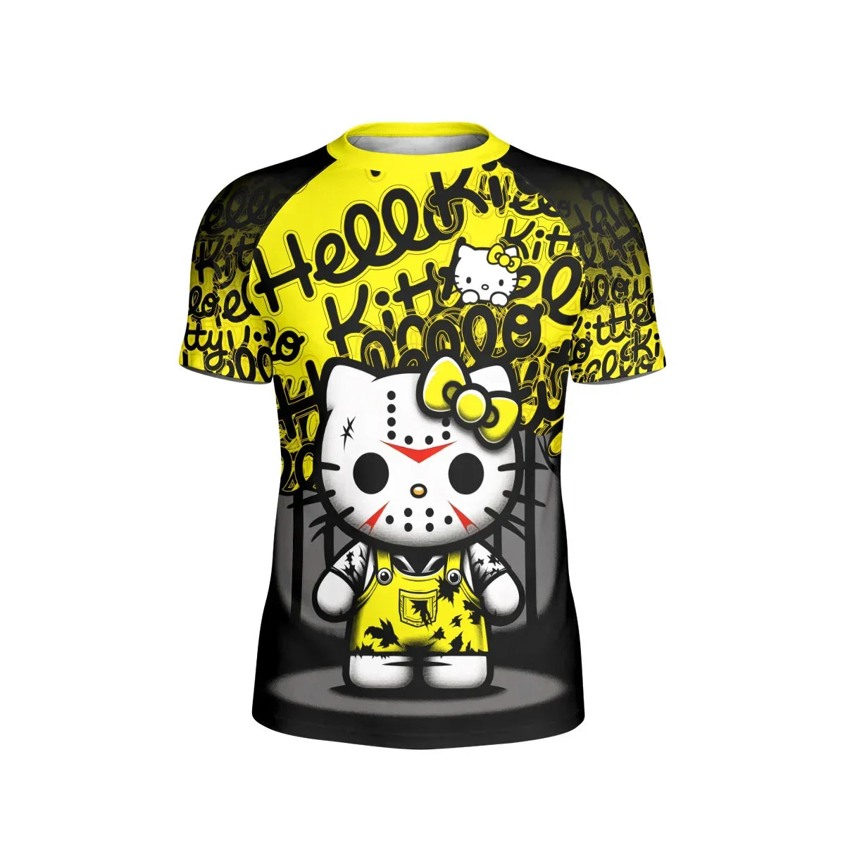 Jason Voorhees Kitty Yellow Kids Rash Guard