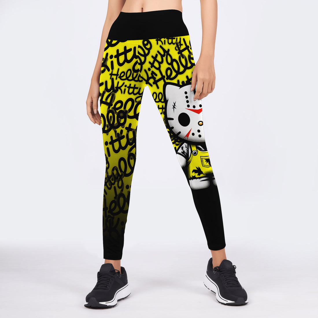 Jason Voorhees Kitty Yellow Leggings