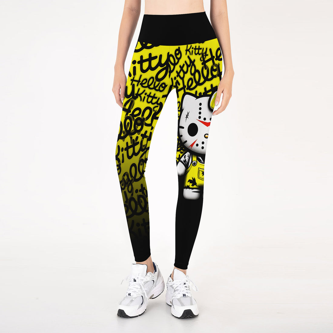 Jason Voorhees Kitty Yellow Leggings