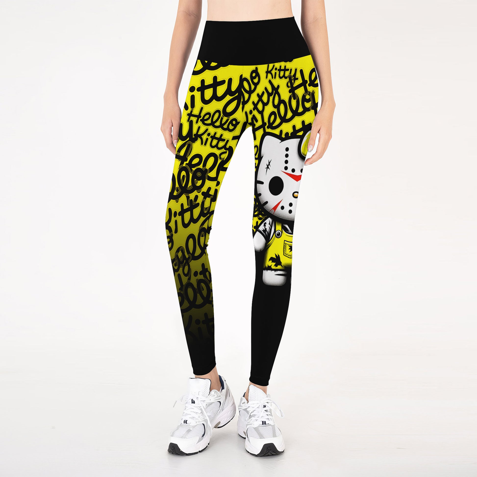 Jason Voorhees Kitty Yellow Leggings