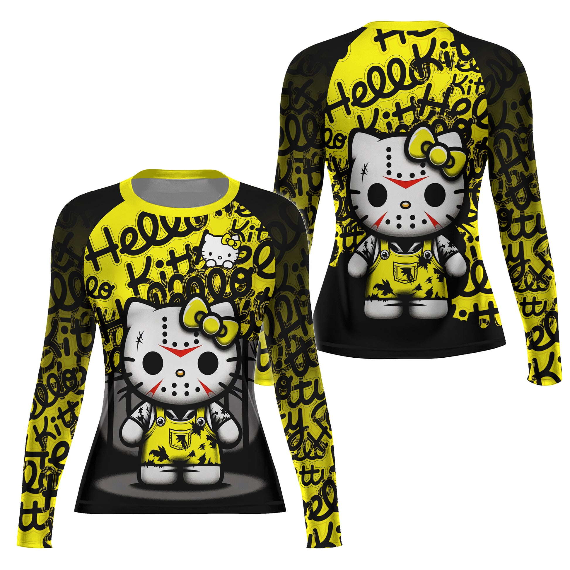 Jason Voorhees Kitty Yellow Rash Guard