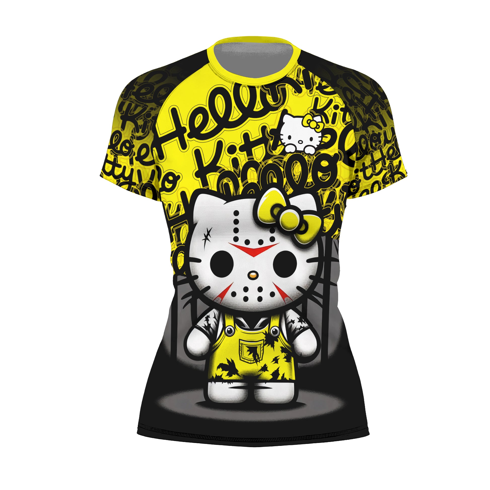 Jason Voorhees Kitty Yellow Rash Guard