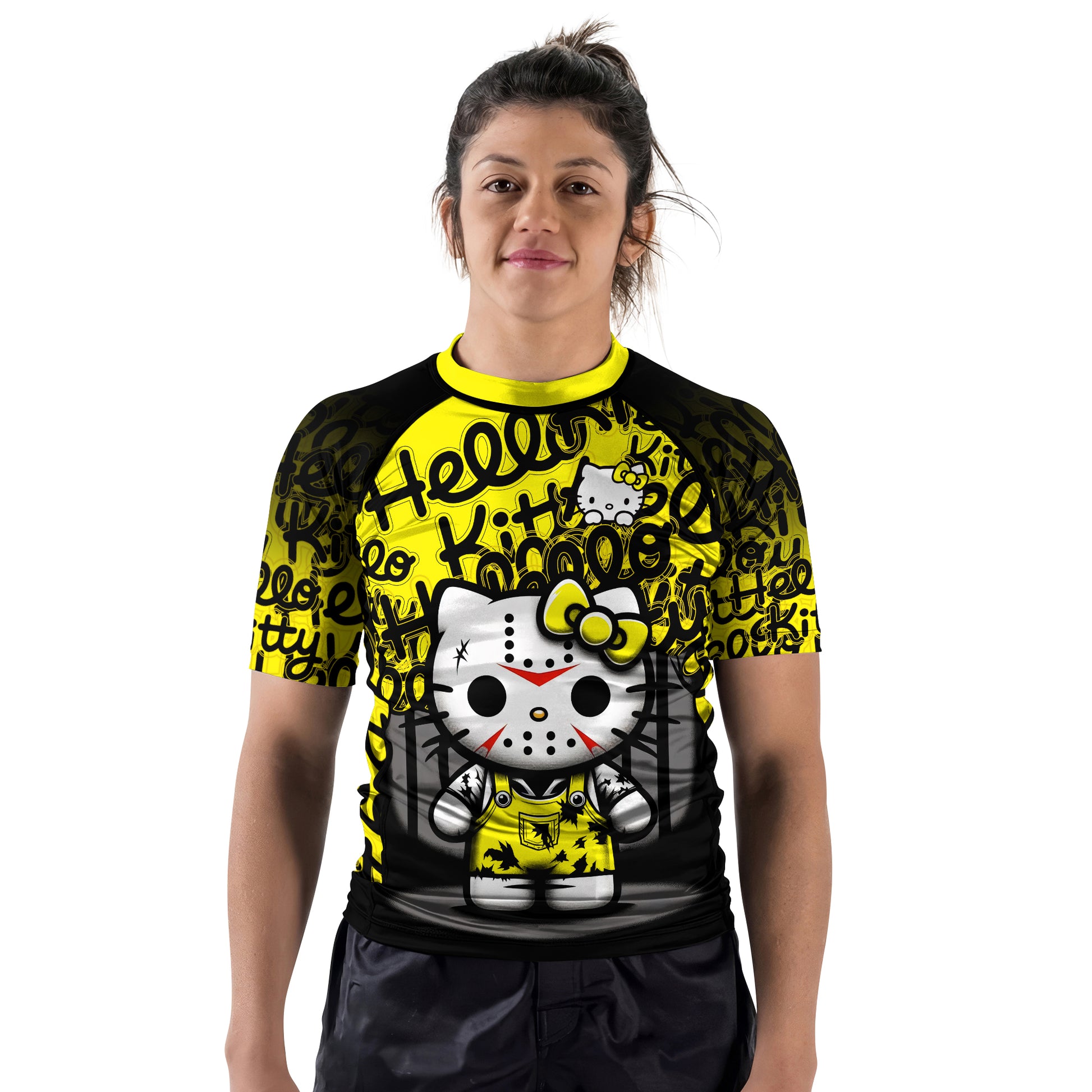 Jason Voorhees Kitty Yellow Rash Guard