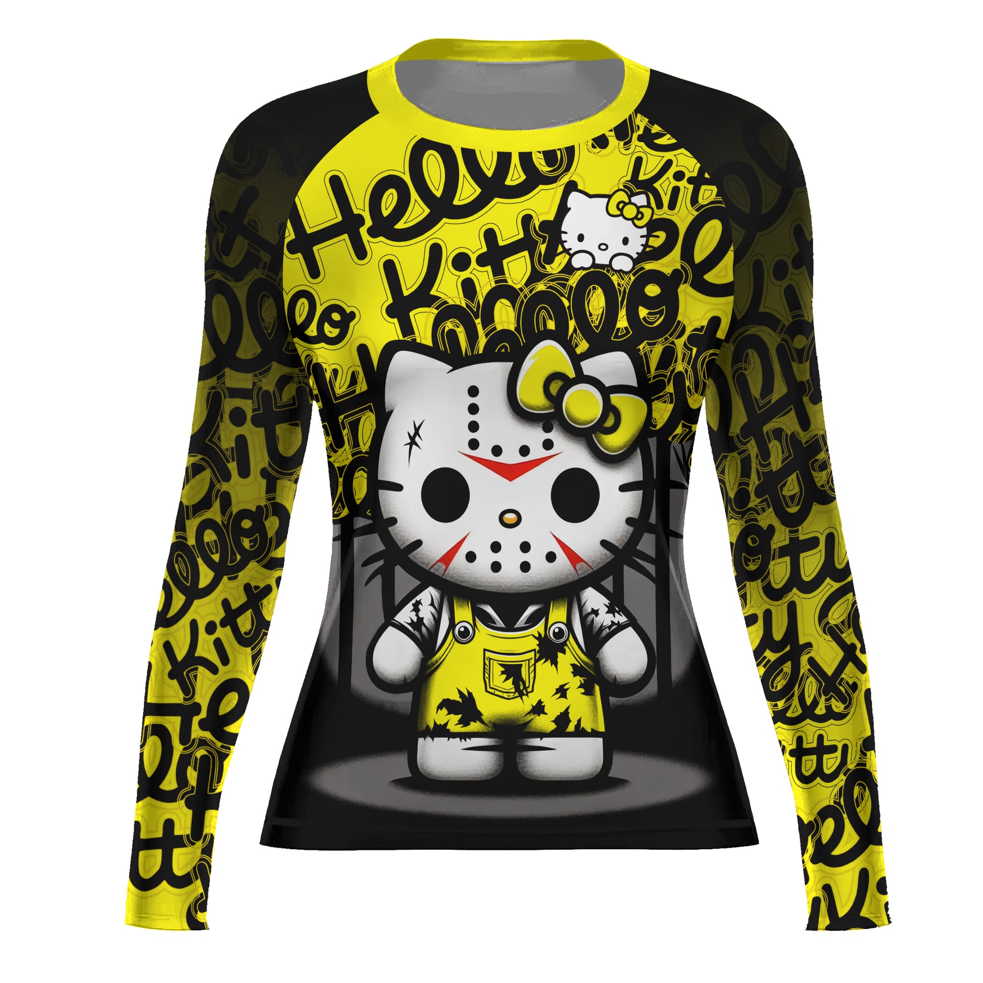 Jason Voorhees Kitty Yellow Rash Guard