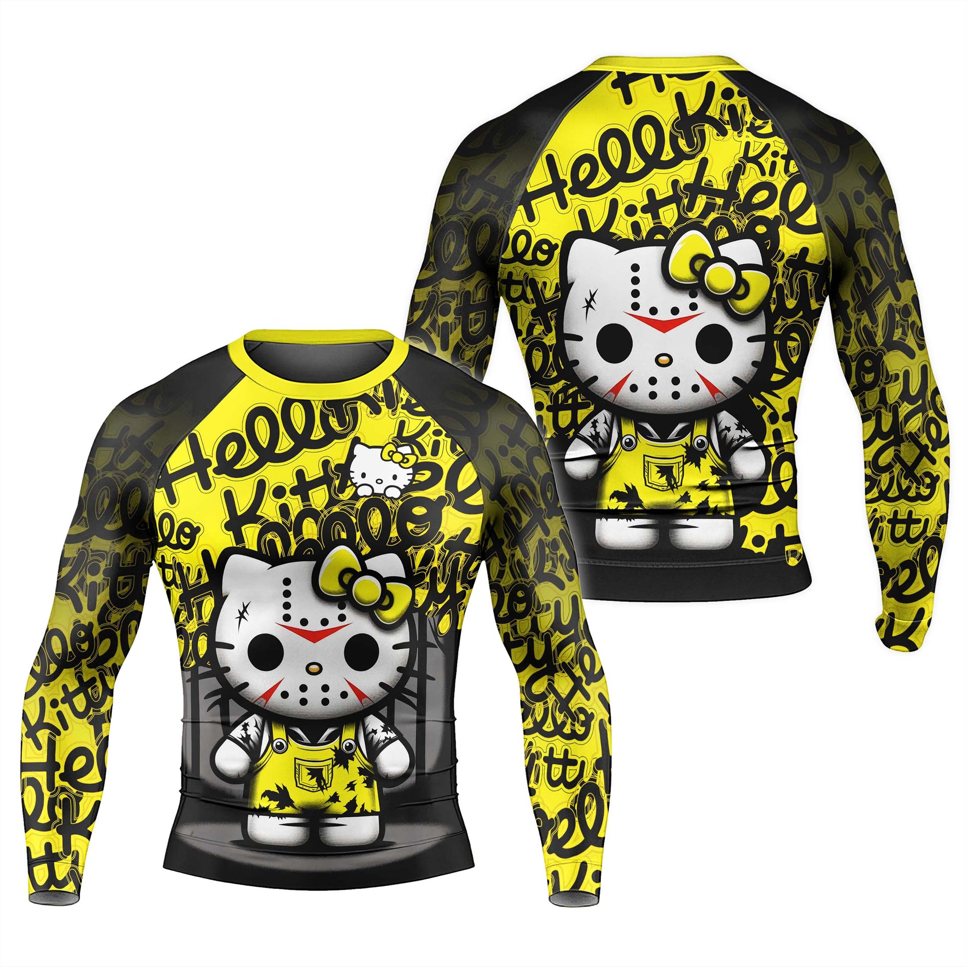 Jason Voorhees Kitty Yellow Rash Guard