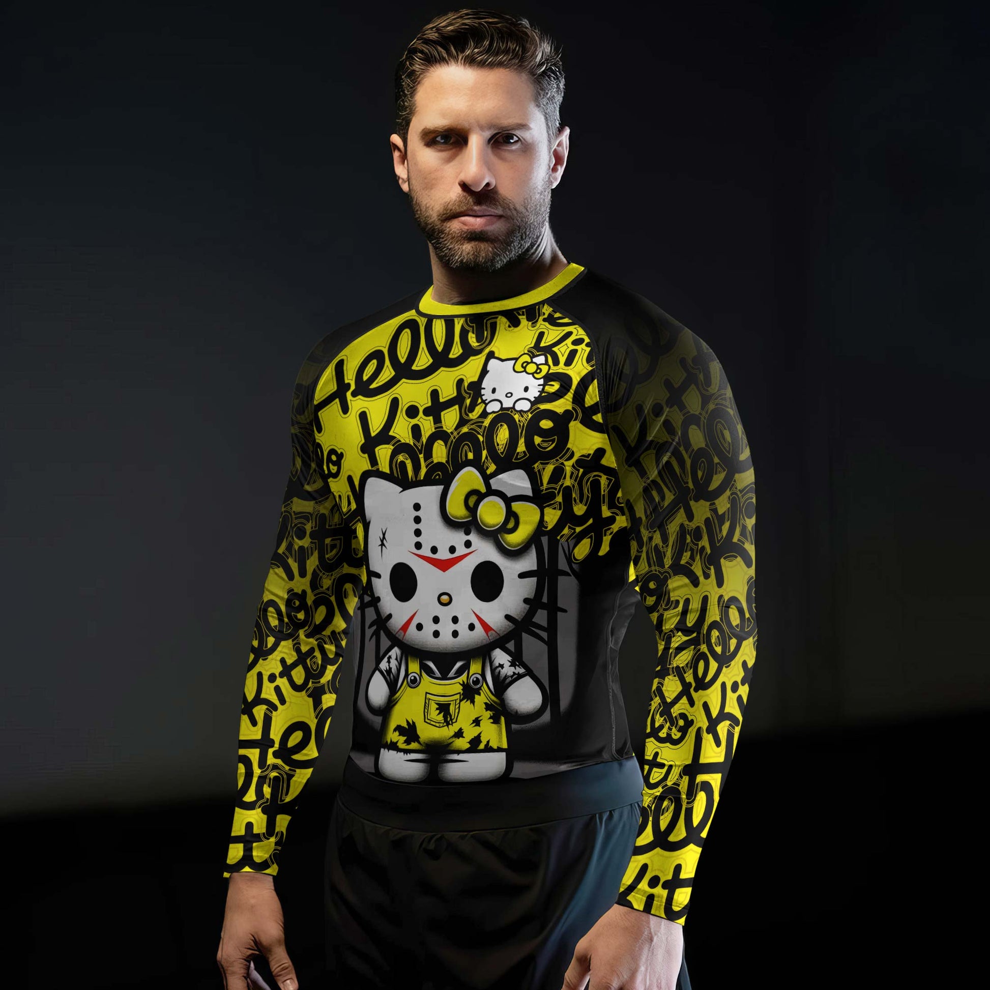 Jason Voorhees Kitty Yellow Rash Guard
