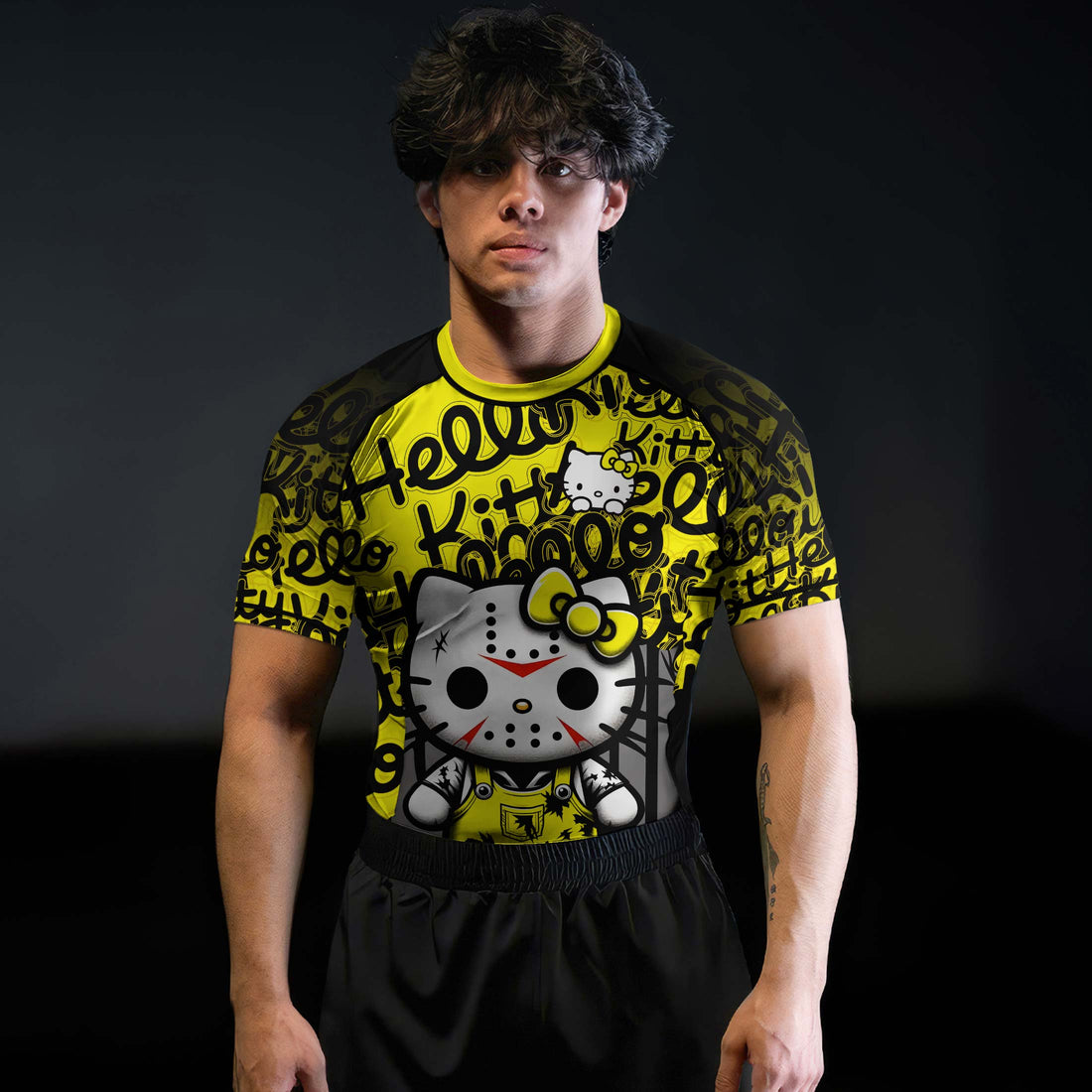 Jason Voorhees Kitty Yellow Rash Guard