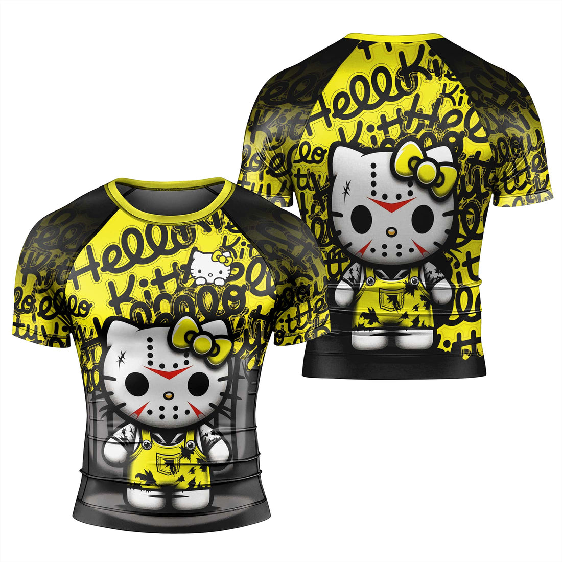 Jason Voorhees Kitty Yellow Rash Guard