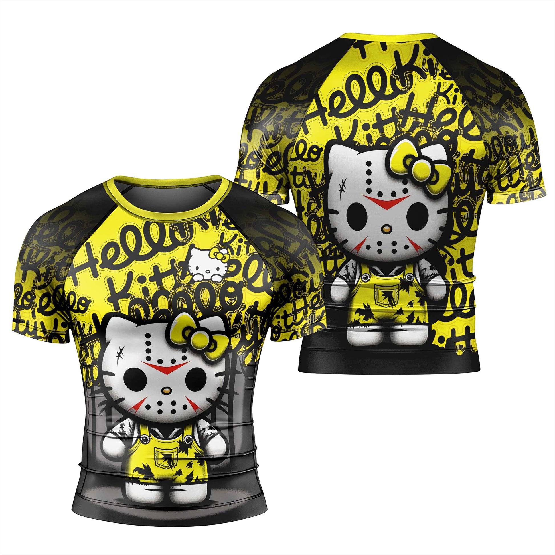 Jason Voorhees Kitty Yellow Rash Guard