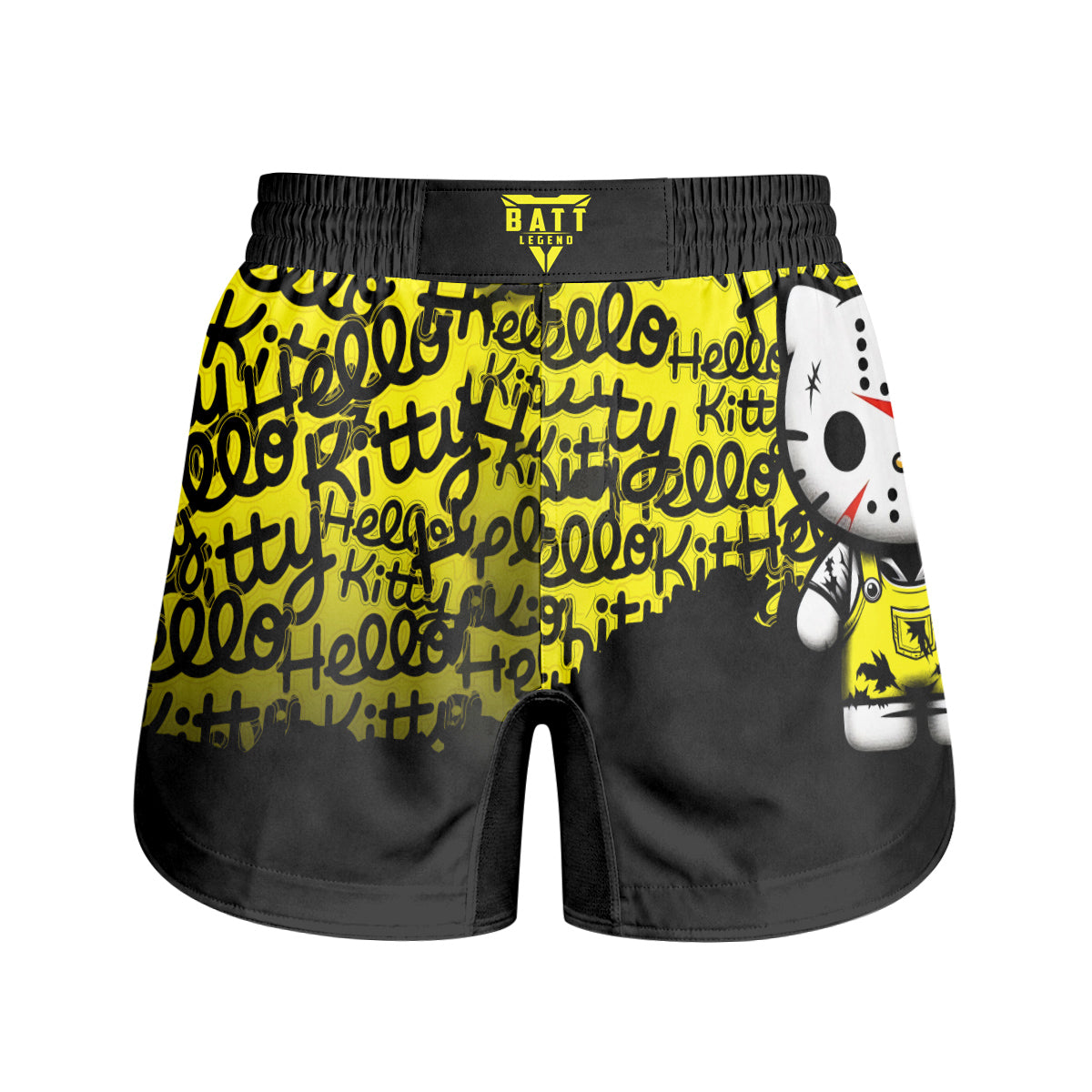 Jason Voorhees Kitty Yellow Grappling Shorts