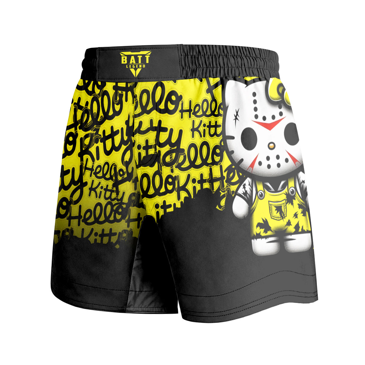 Jason Voorhees Kitty Yellow Grappling Shorts
