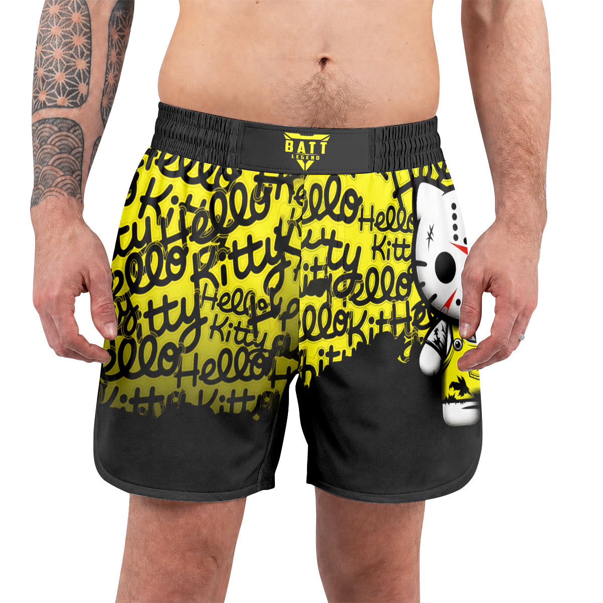 Jason Voorhees Kitty Yellow Grappling Shorts