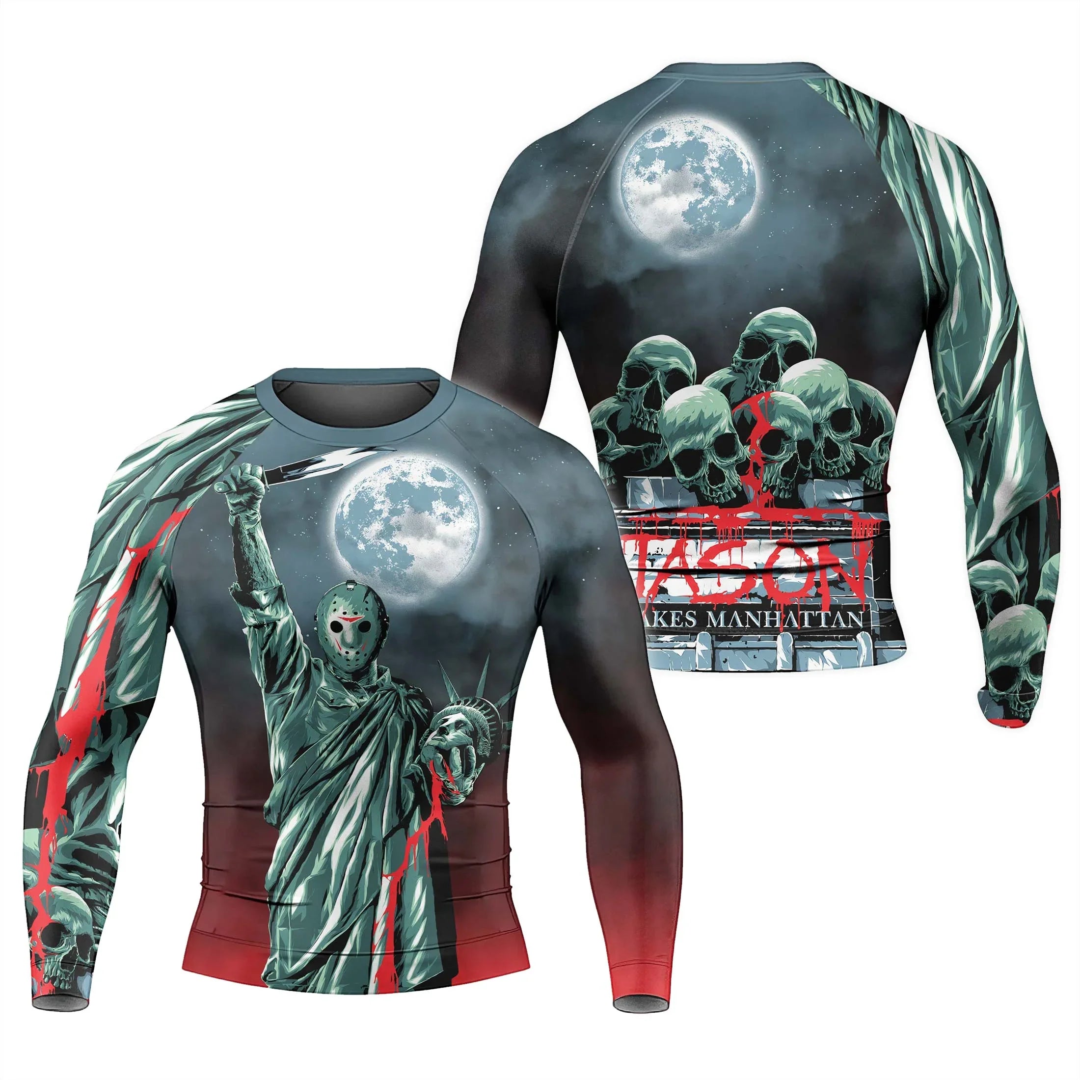 Jason Voorhees Liberty Rash Guard - Athletic Apparel