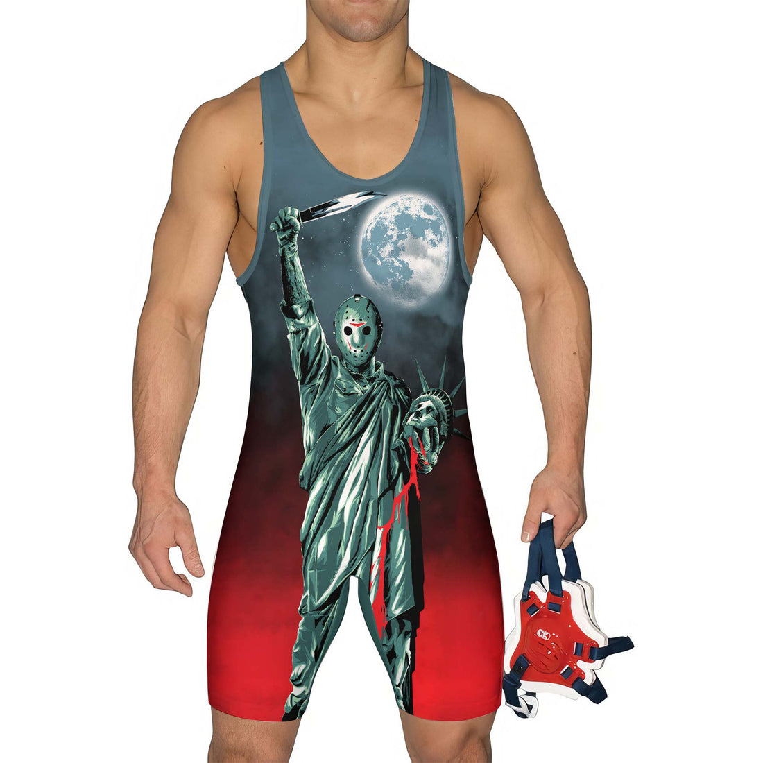 Jason Voorhees Liberty Wrestling Singlet