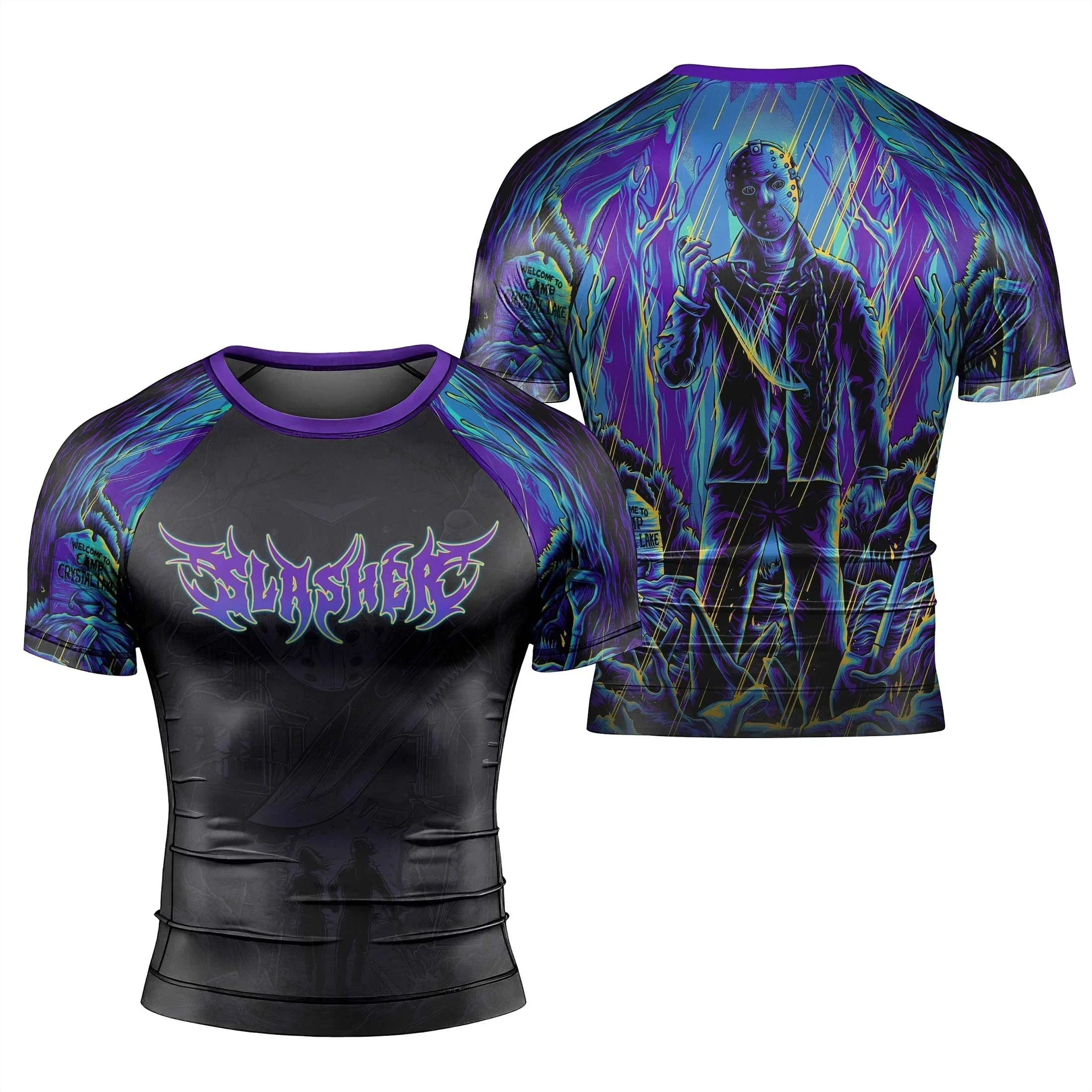 Jason Voorhees Slasher Rash Guard for MMA & Fitness