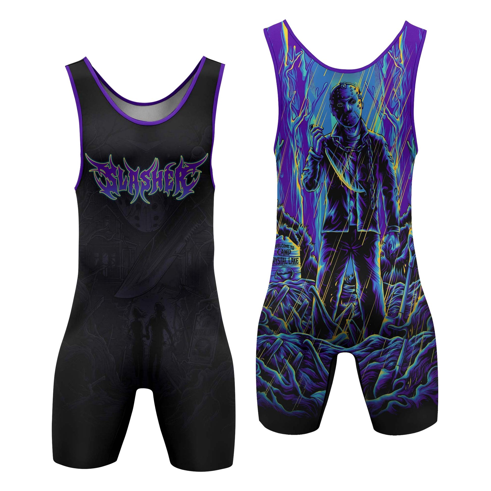 Jason Voorhees Slasher Wrestling Singlet
