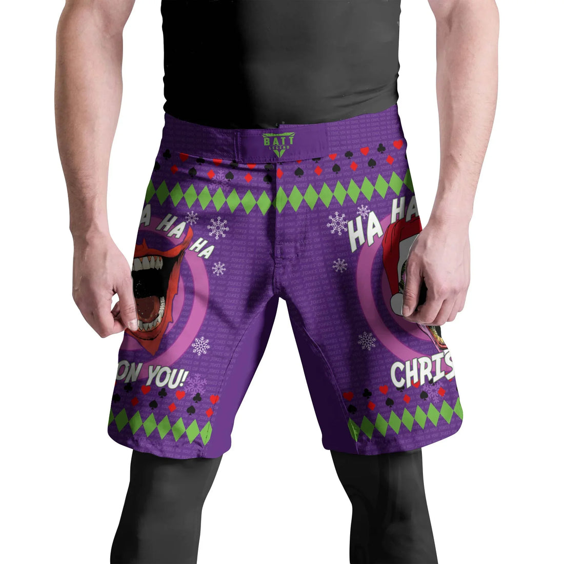 Joker Jokes on You Christmas Fight Shorts