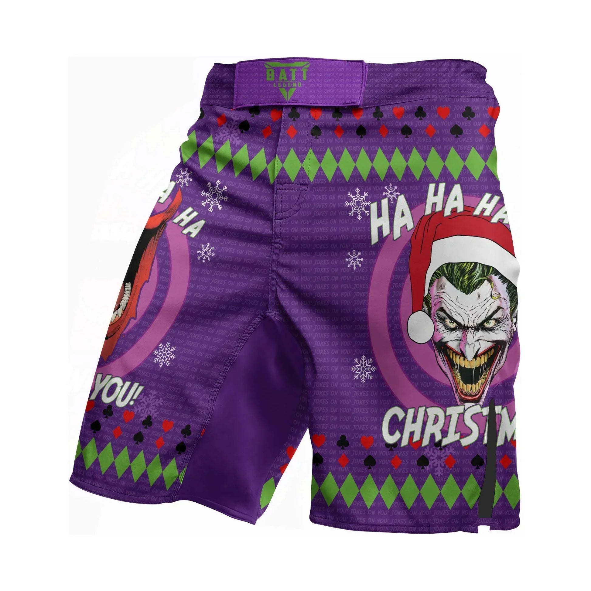Joker Jokes on You Christmas Fight Shorts