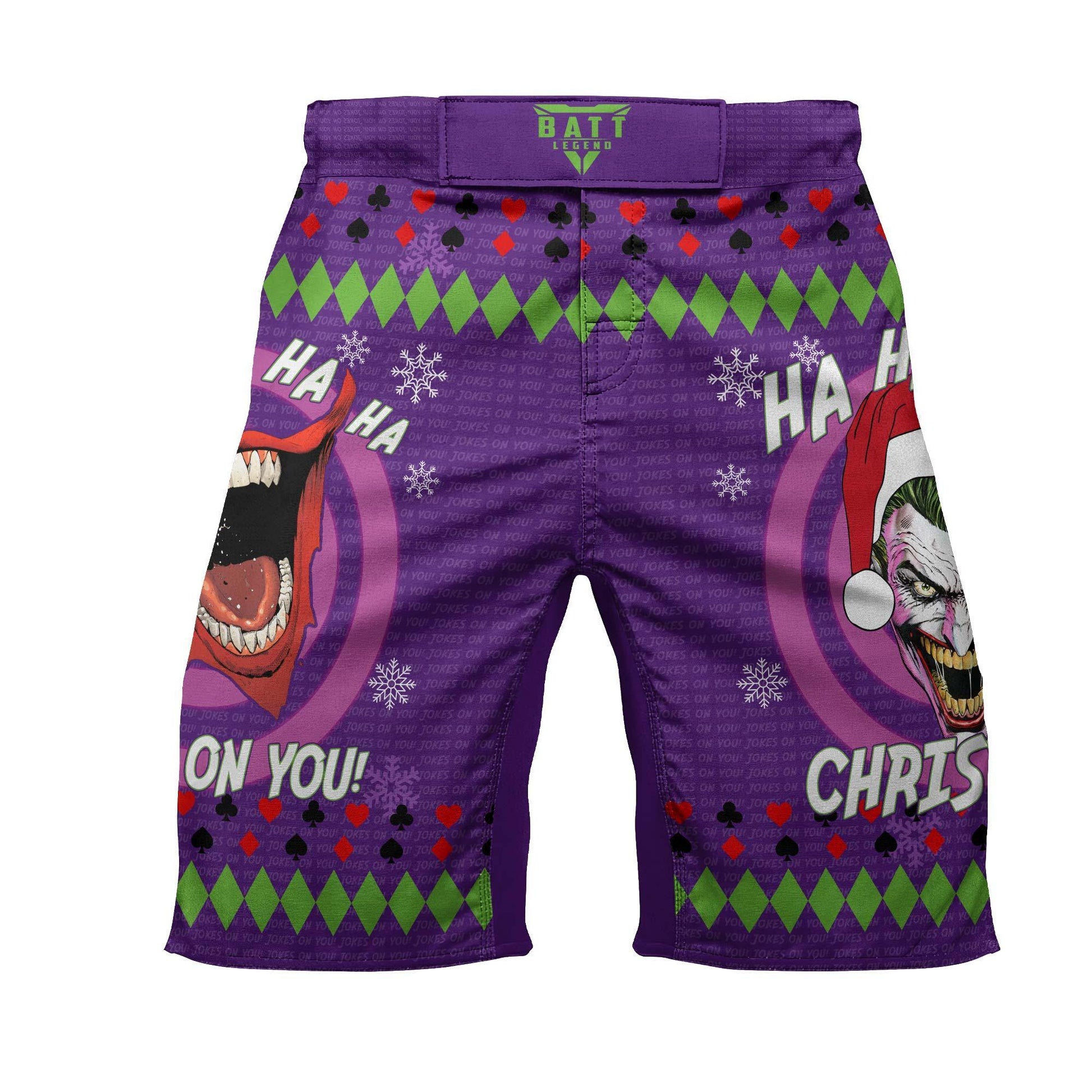 Joker Jokes on You Christmas Fight Shorts