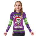 Joker Jokes on You Christmas Kids Rash Guard
