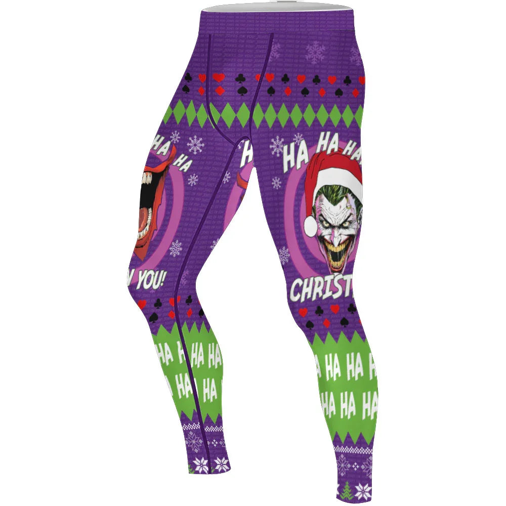Joker Jokes on You Christmas Men's Compression Leggings