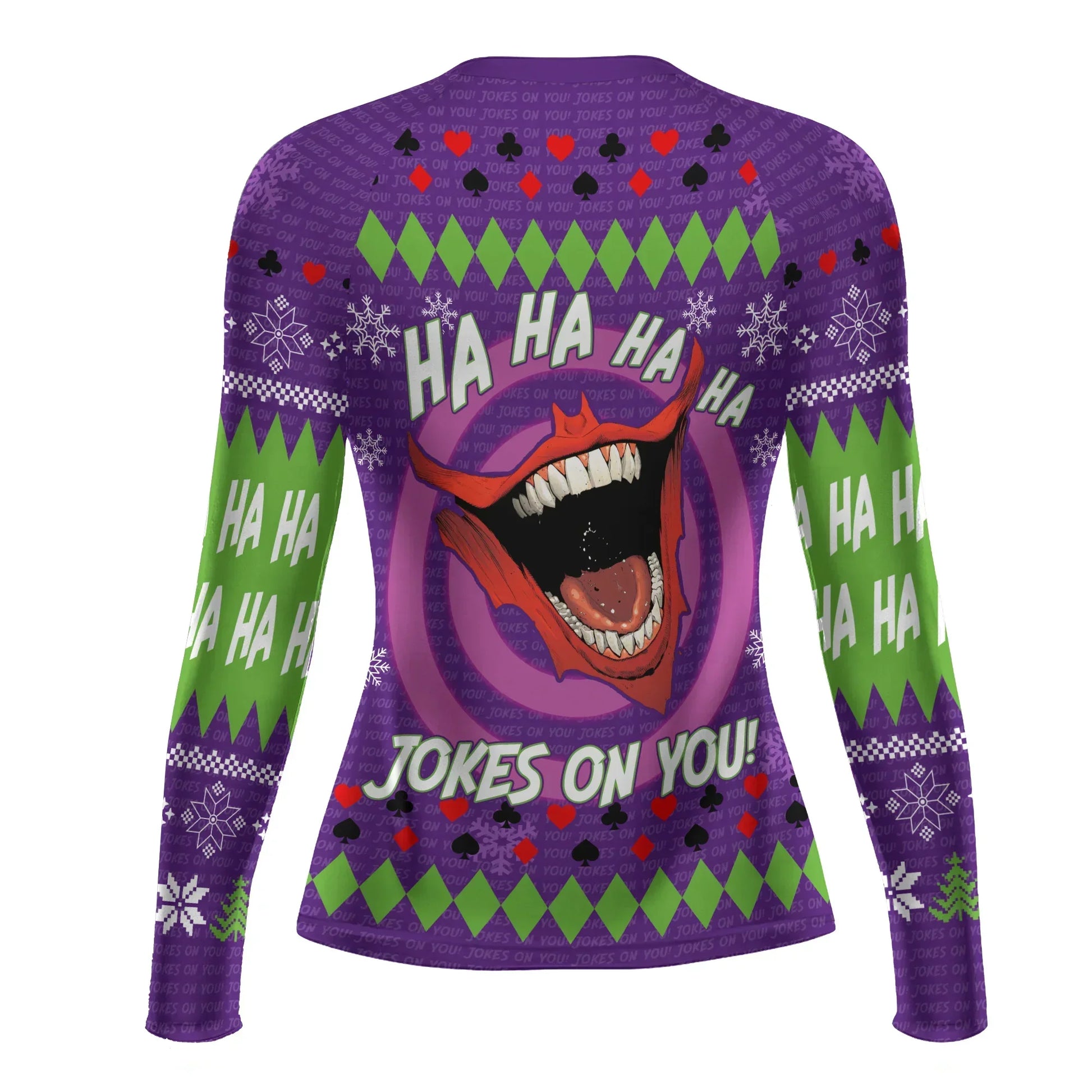 Joker Jokes on You Christmas Rash Guard