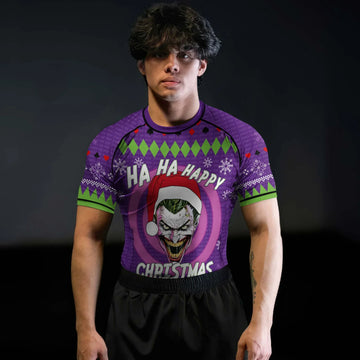 Joker Jokes on You Christmas Rash Guard