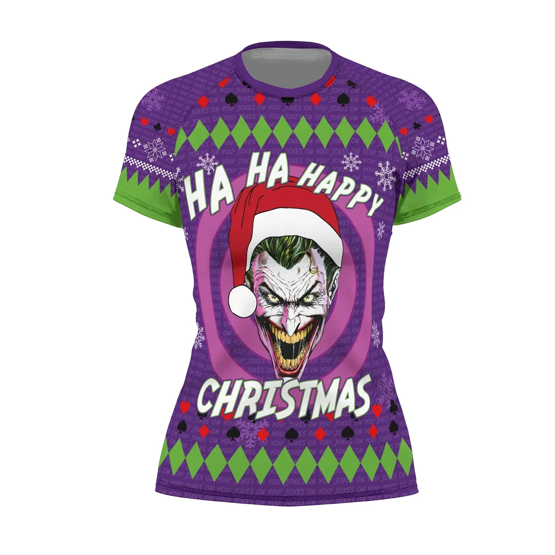 Joker Jokes on You Christmas Rash Guard